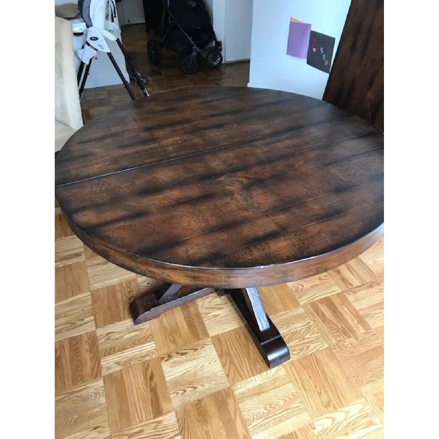 Pottery Barn Benchwright Extending Pedestal Dining Table - image-8