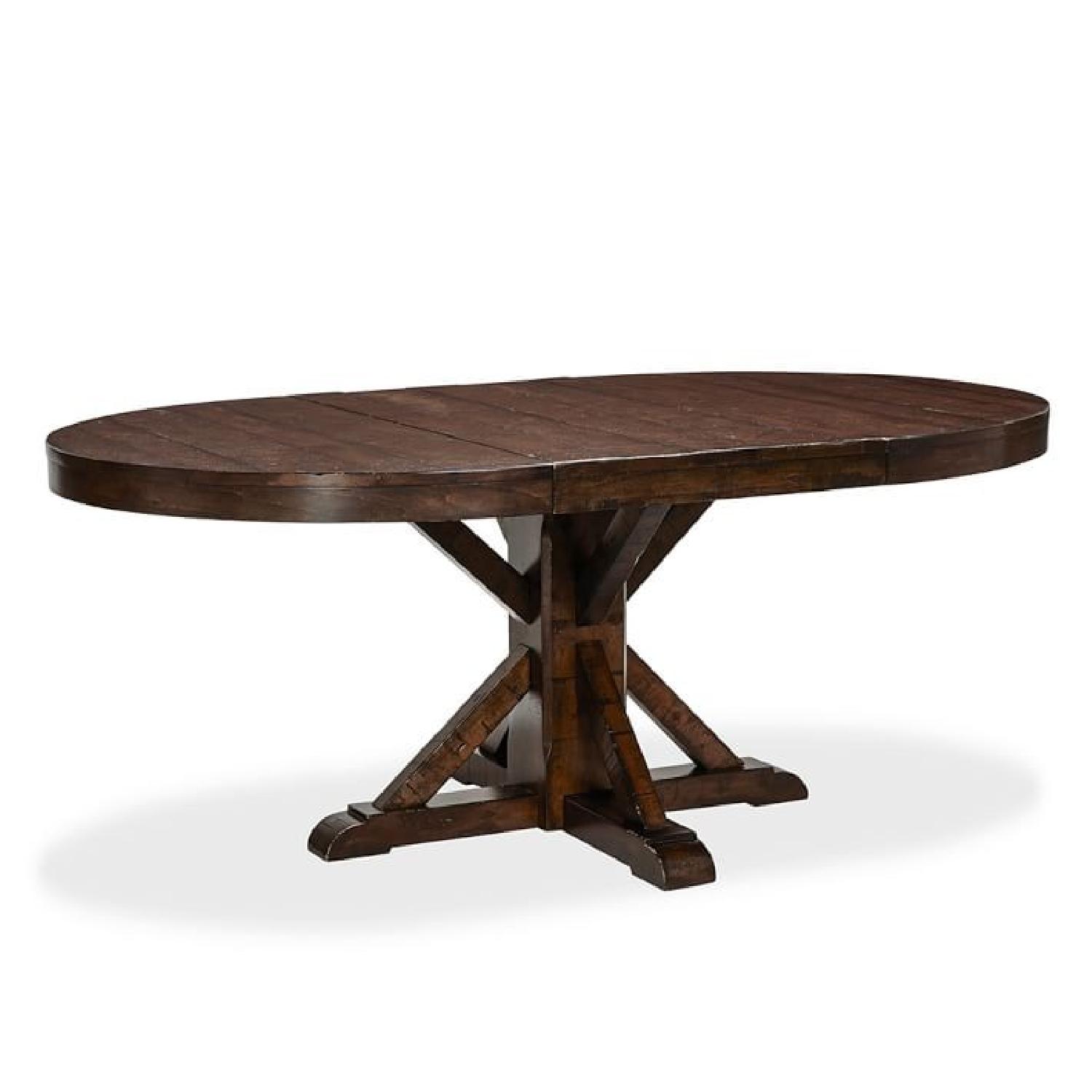 Pottery Barn Benchwright Extending Pedestal Dining Table - image-0