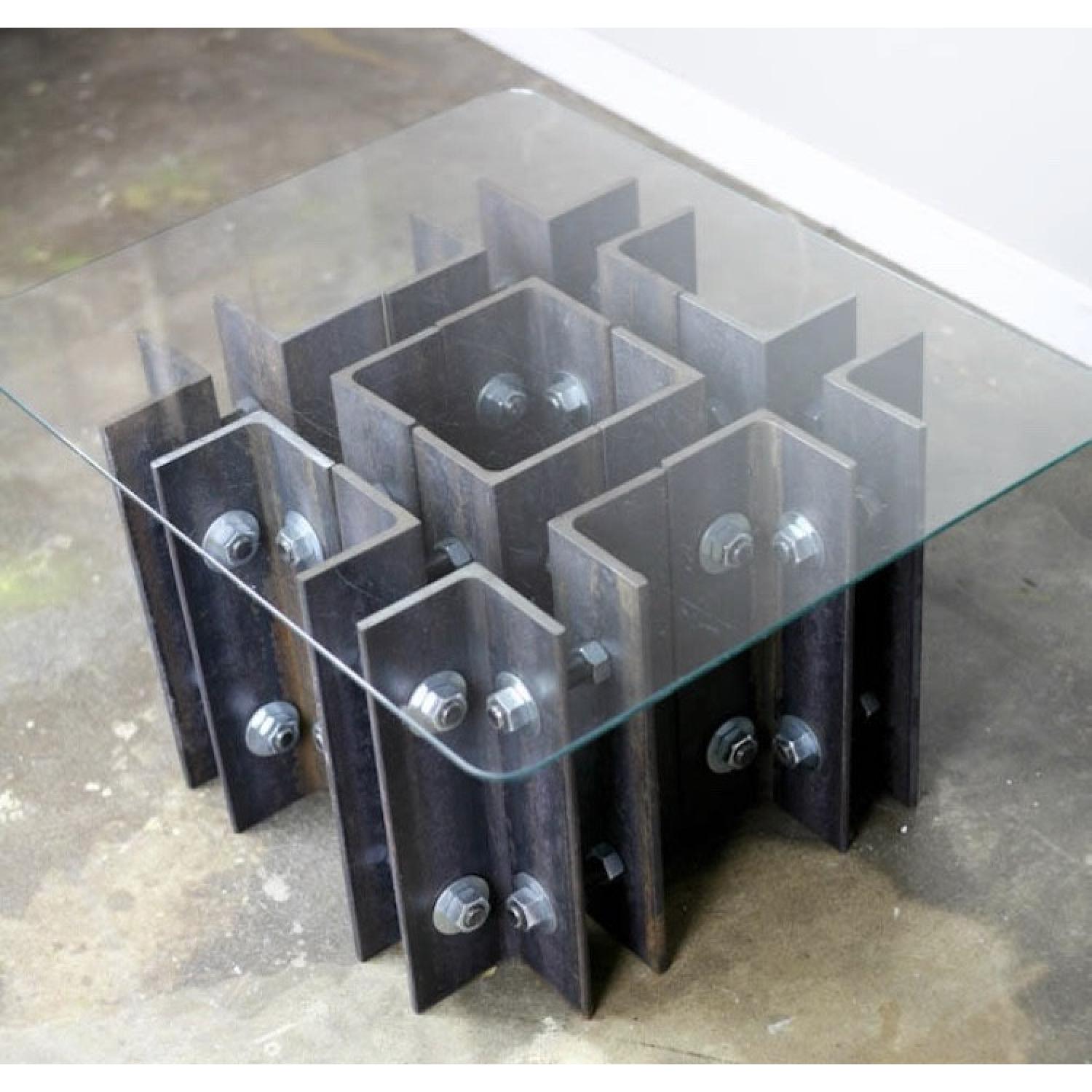 Custom Designed Glass Top Coffee Table - image-4