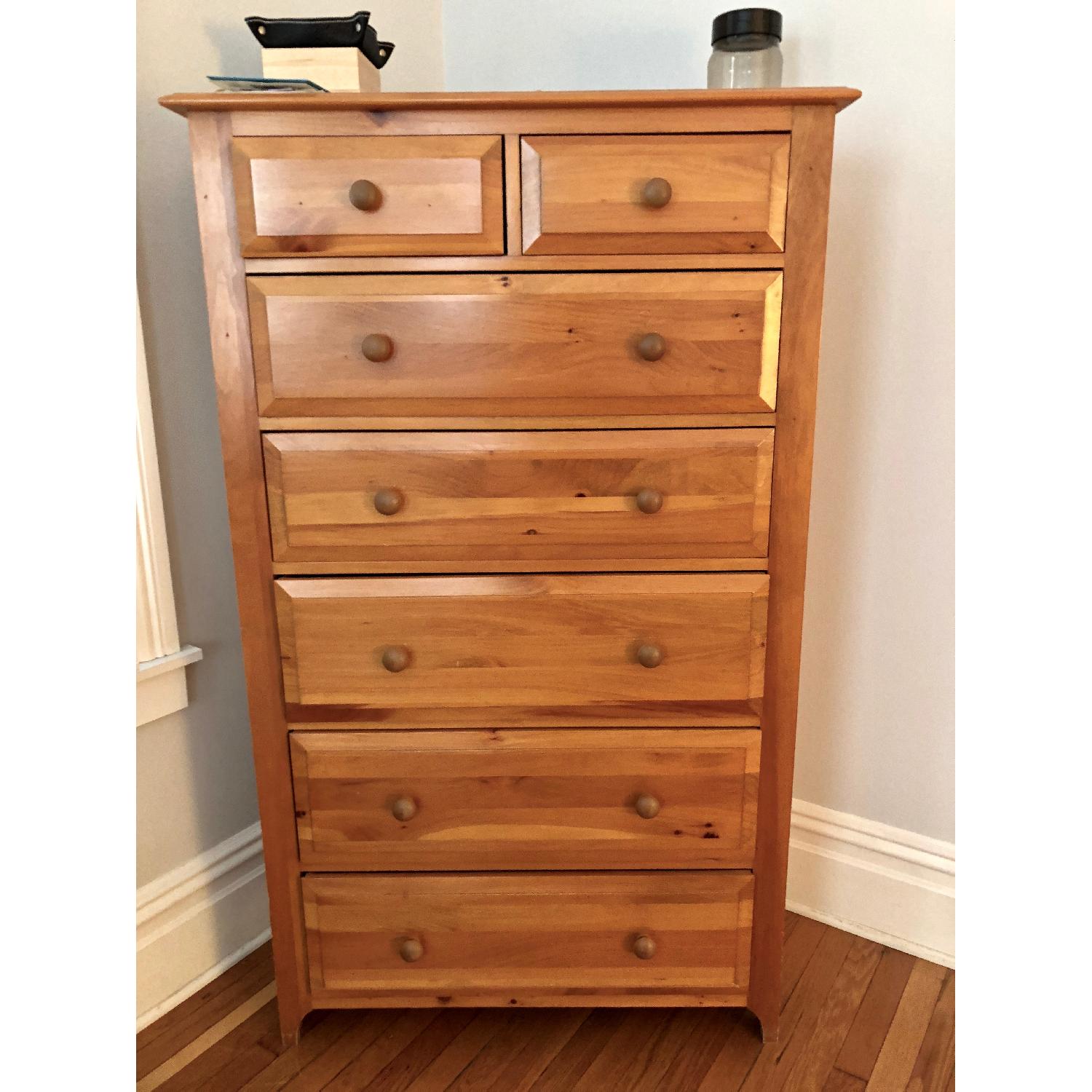 Brown Street Furniture Shaker Style Wood 7-Drawer Chest - image-1