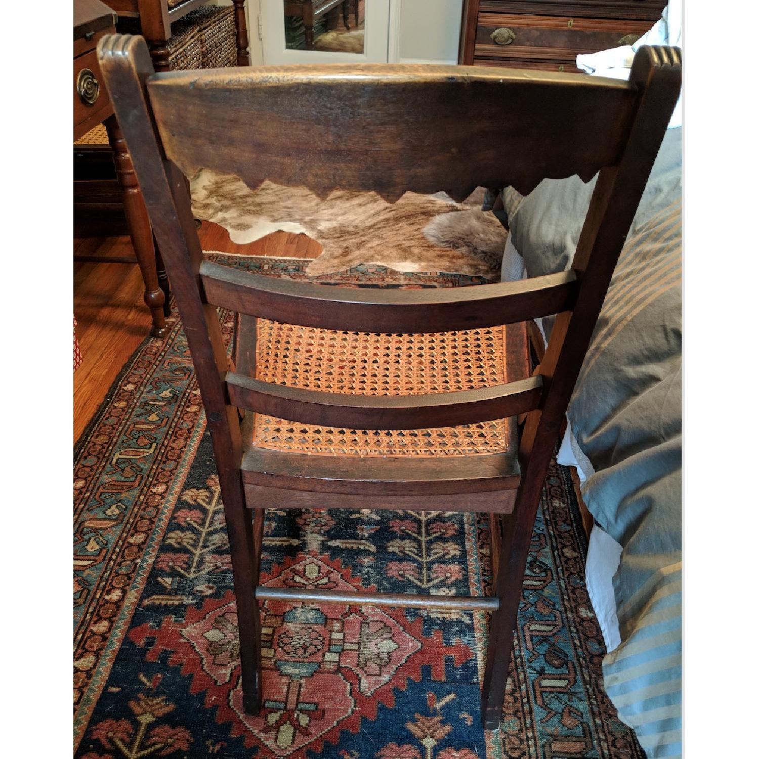 Vintage Walnut Cane Chair - image-3