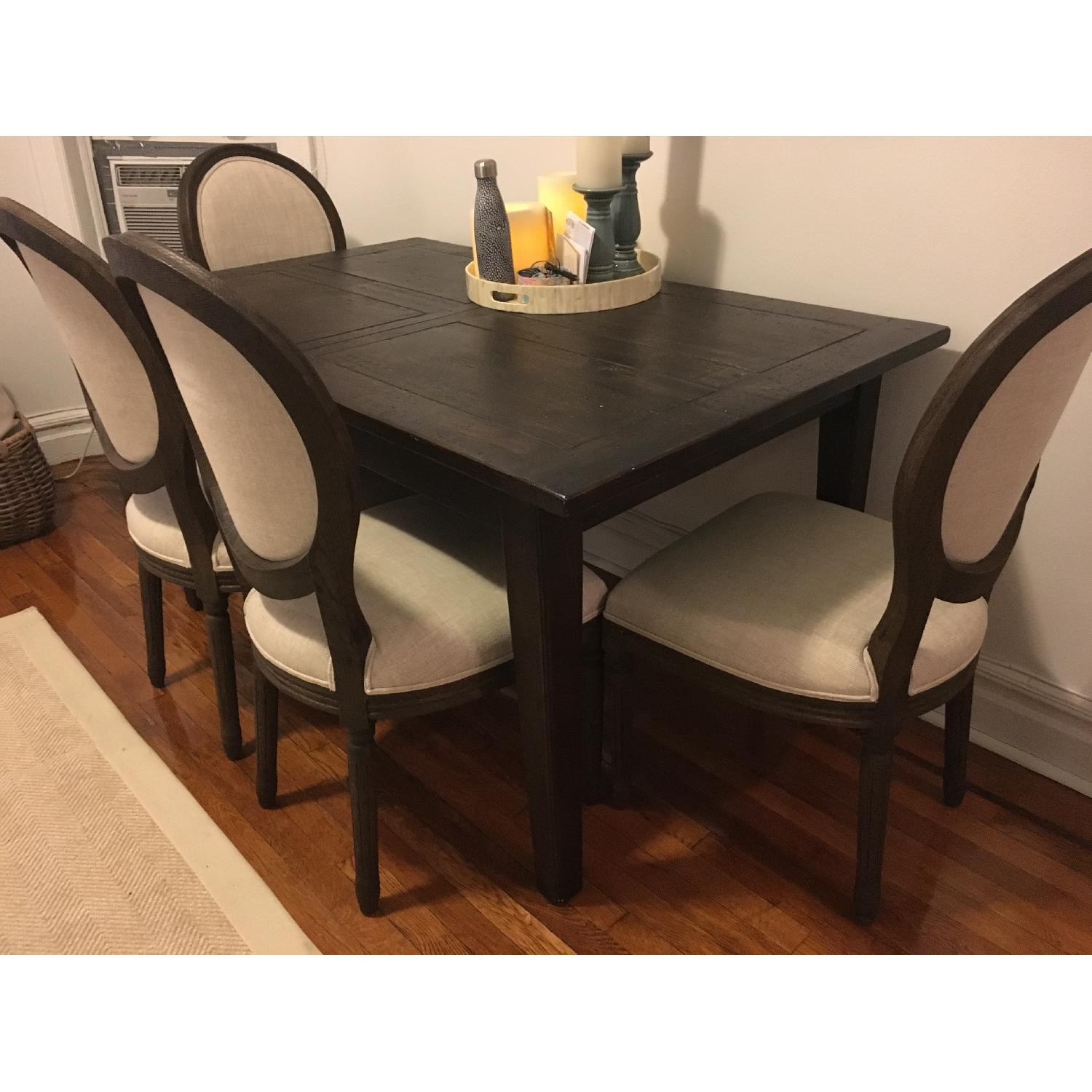 Restoration Hardware Dining Table w/ 6 Upholstered Chairs - image-3