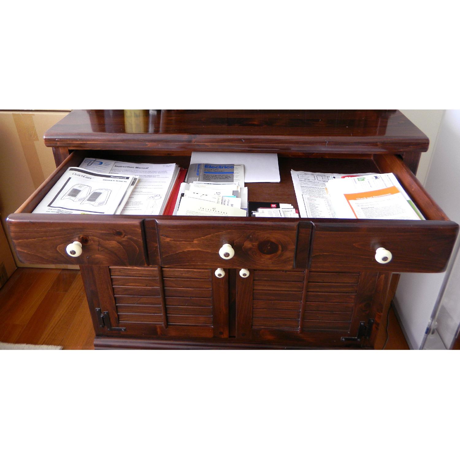 Ethan Allen Antique Pine Series Cabinet - image-1