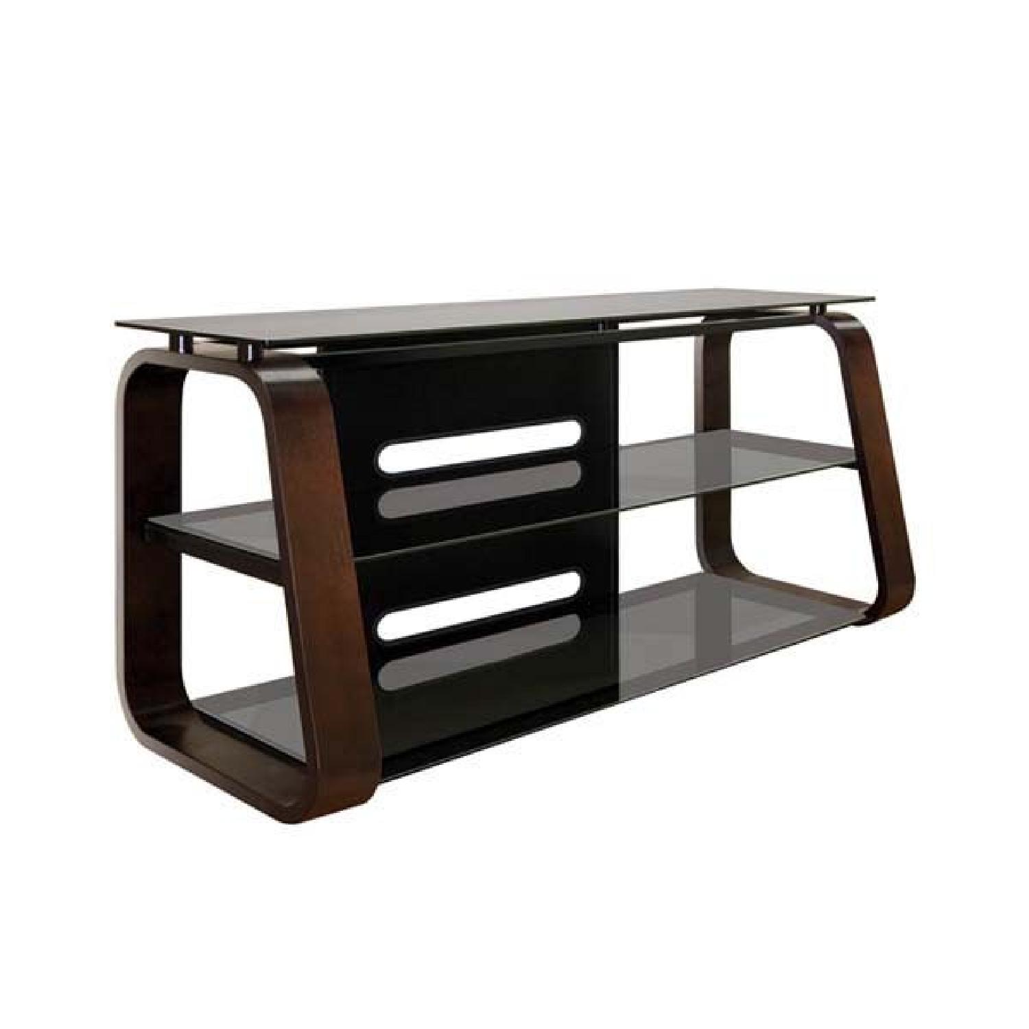 Bell'O 3 Shelf TV Stand in Dark Cherry - image-1