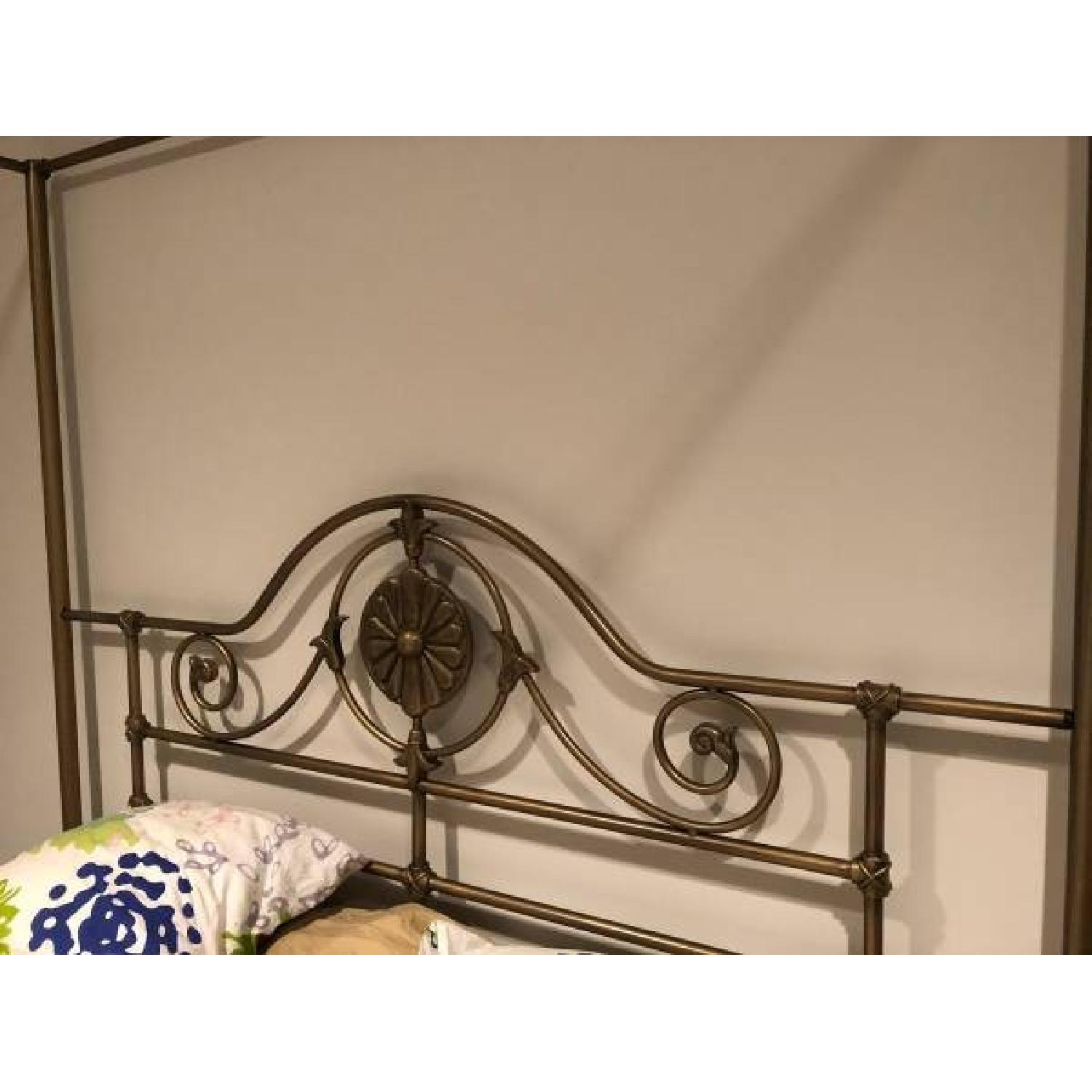 Gold Queen Canopy Bed - image-3