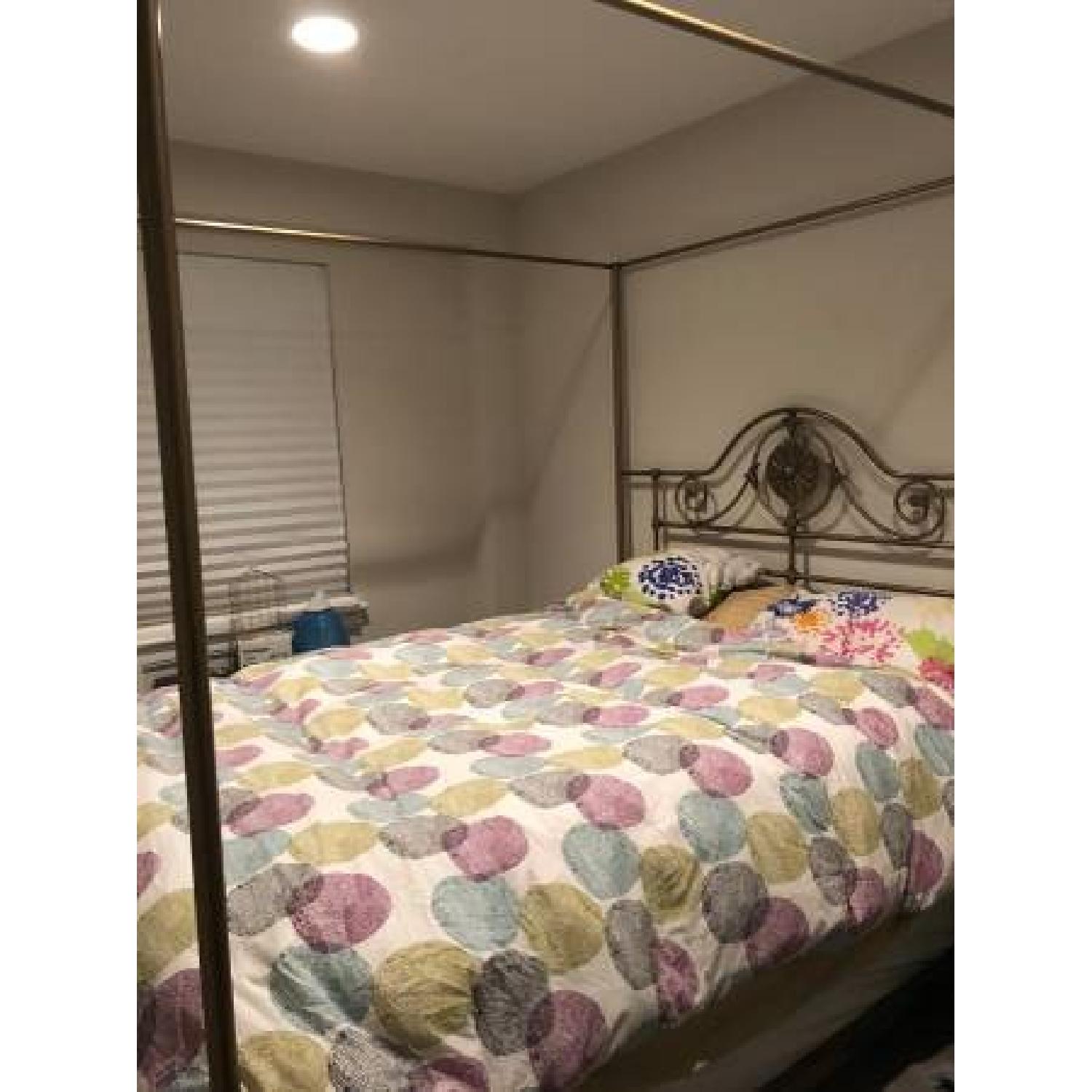 Gold Queen Canopy Bed - image-4