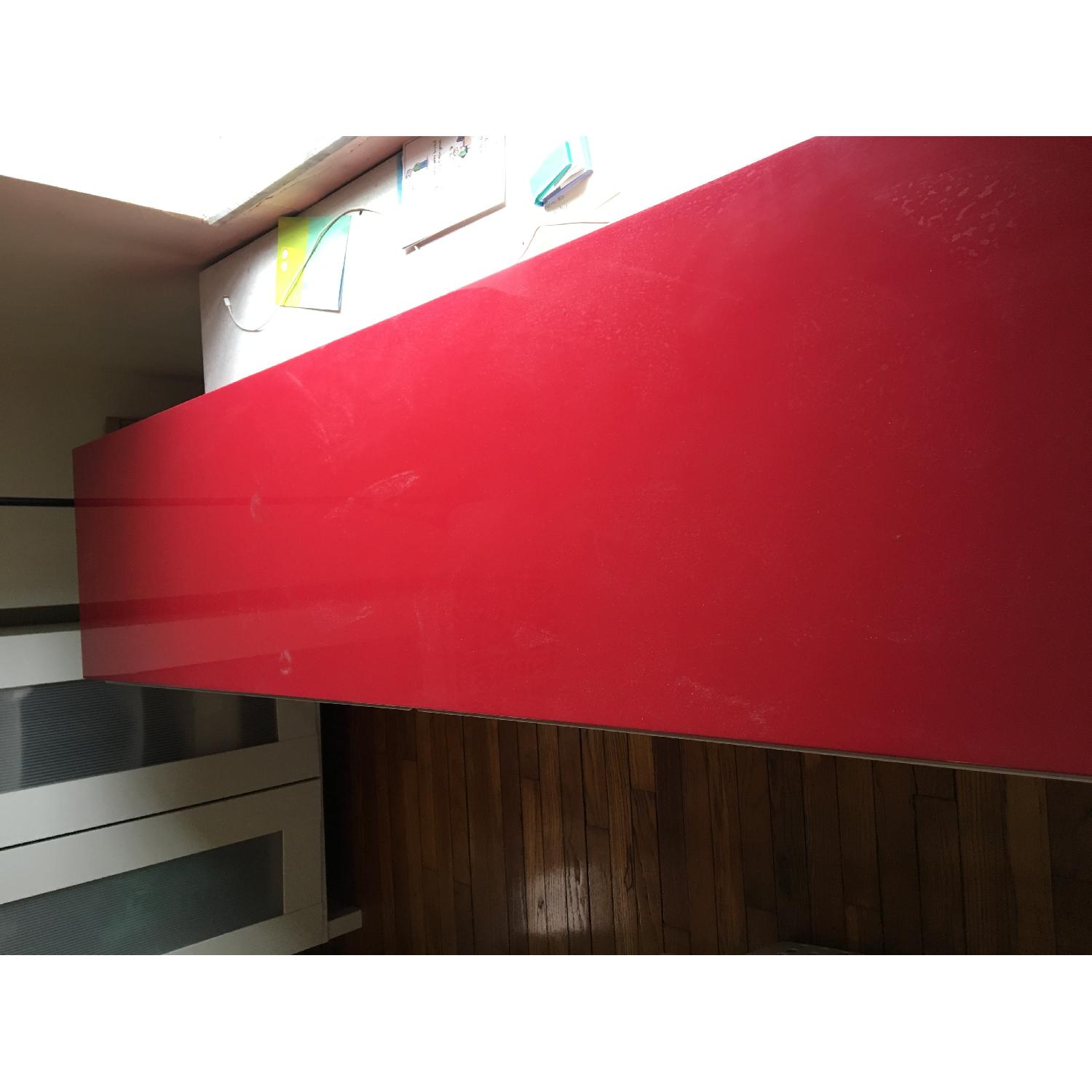 Ikea Besta Burs High-Gloss Red Desk - image-3