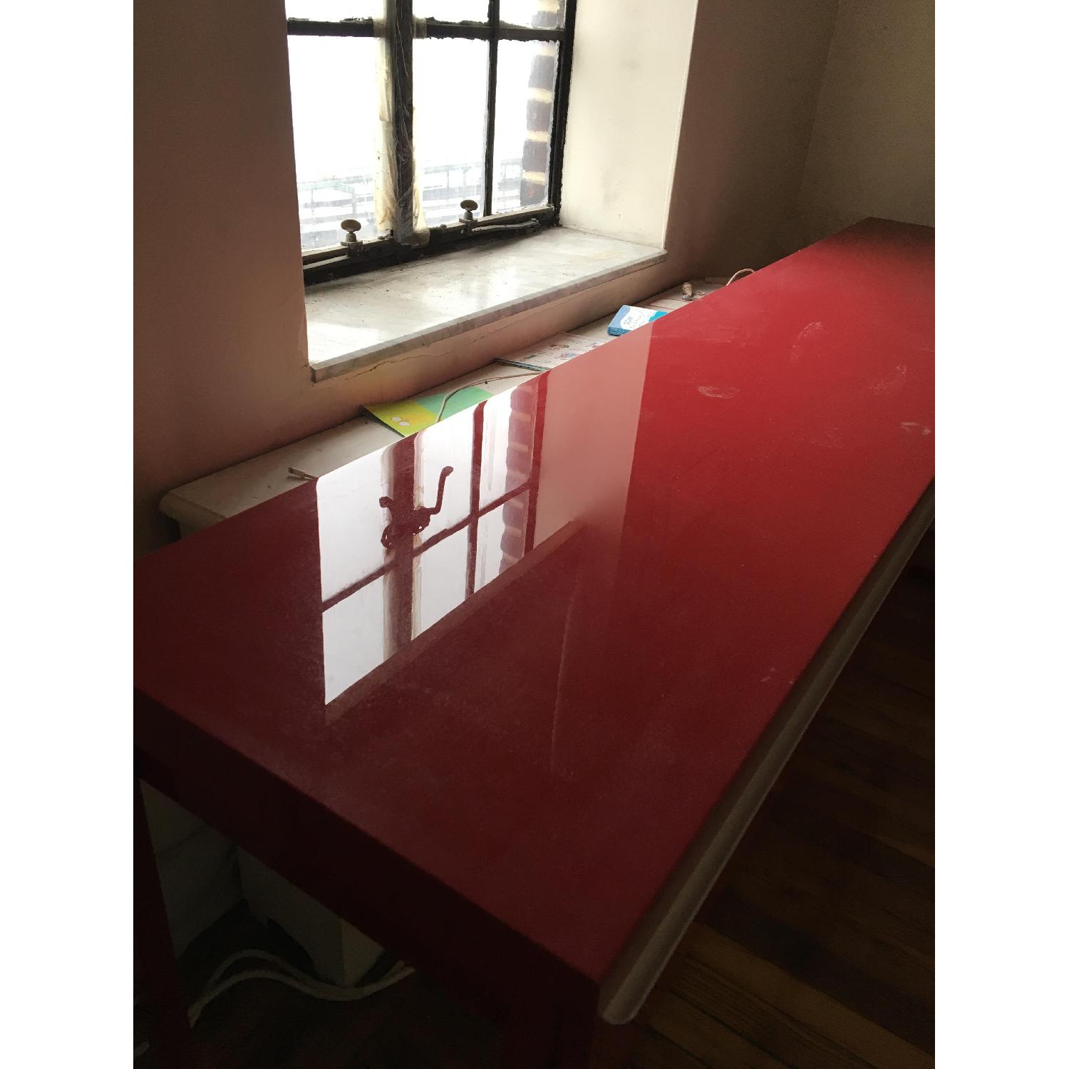 Ikea Besta Burs High-Gloss Red Desk - image-4