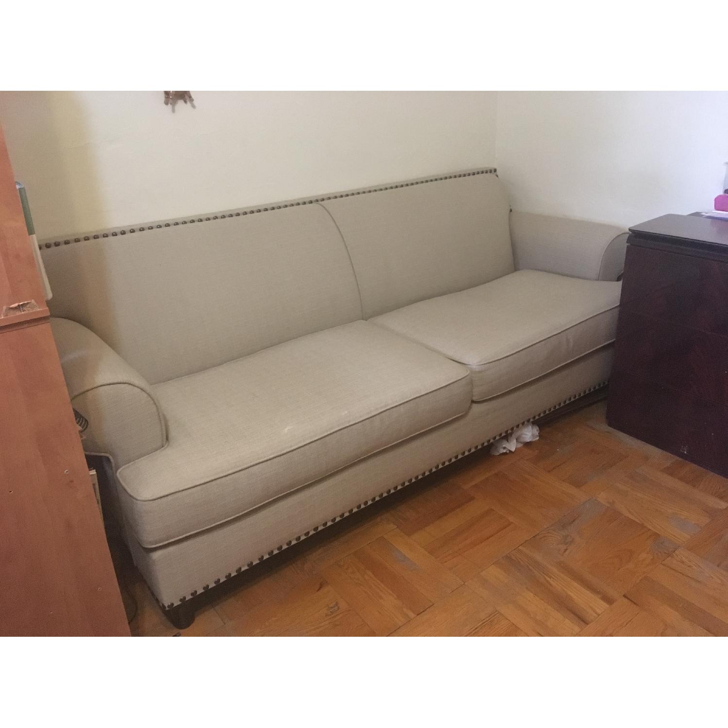 Pier 1 Light Gray Carmen Sofa - image-1