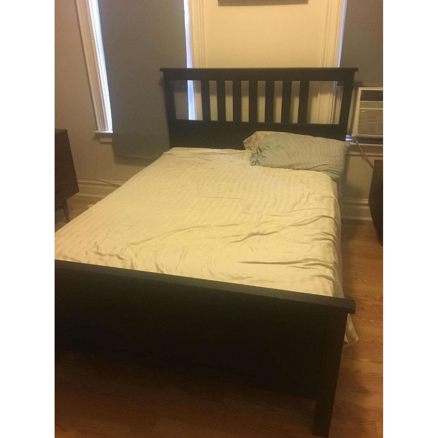 Ikea Hemnes Black Wood Full Bed - image-1
