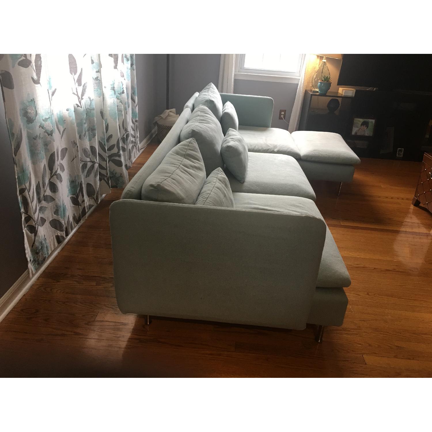 Ikea Soderhamn Sectional Sofa in Light Turquoise - AptDeco