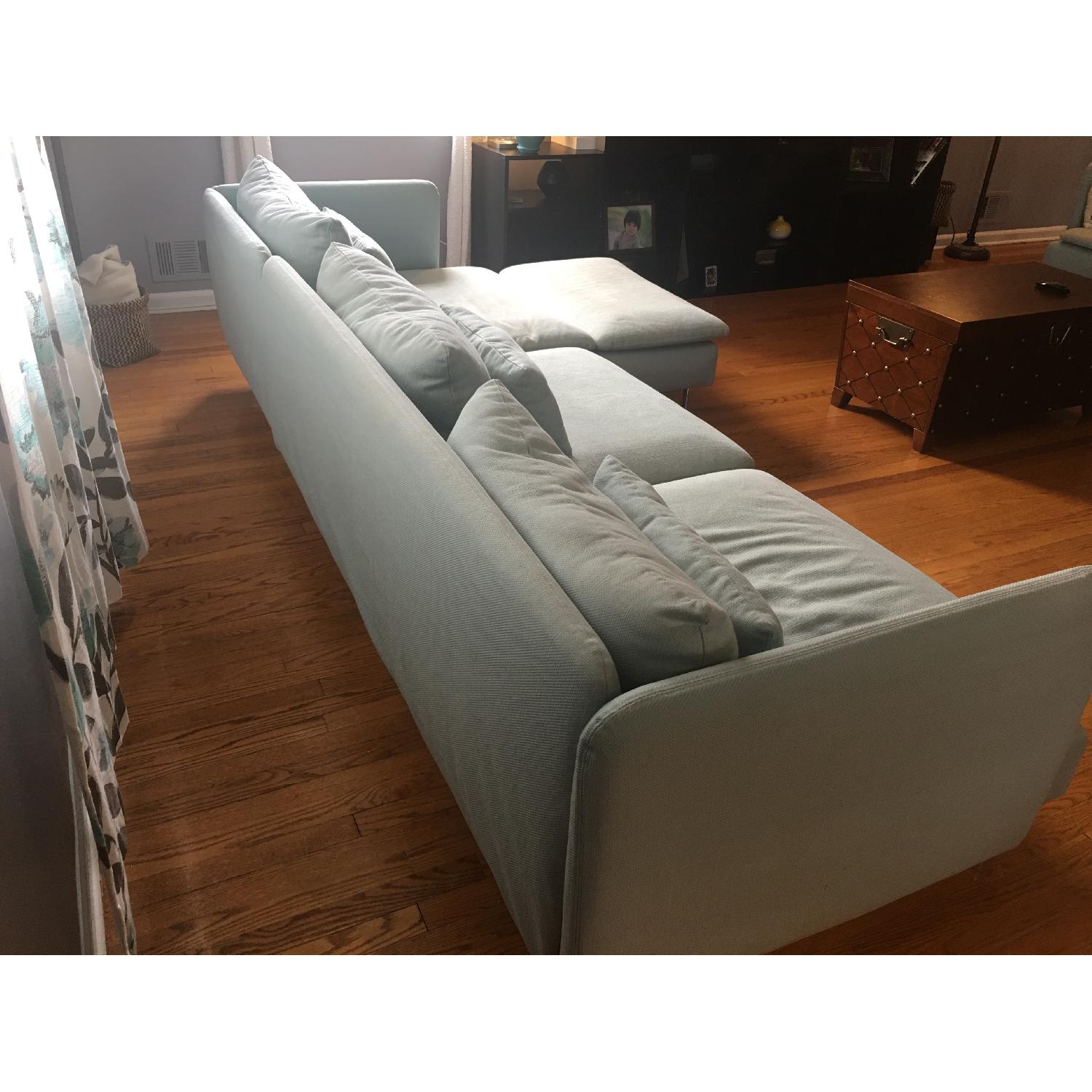 Ikea Soderhamn Sectional Sofa in Light Turquoise - AptDeco