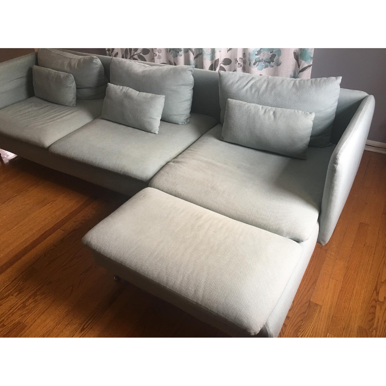 Ikea Soderhamn Sectional Sofa in Light Turquoise - AptDeco