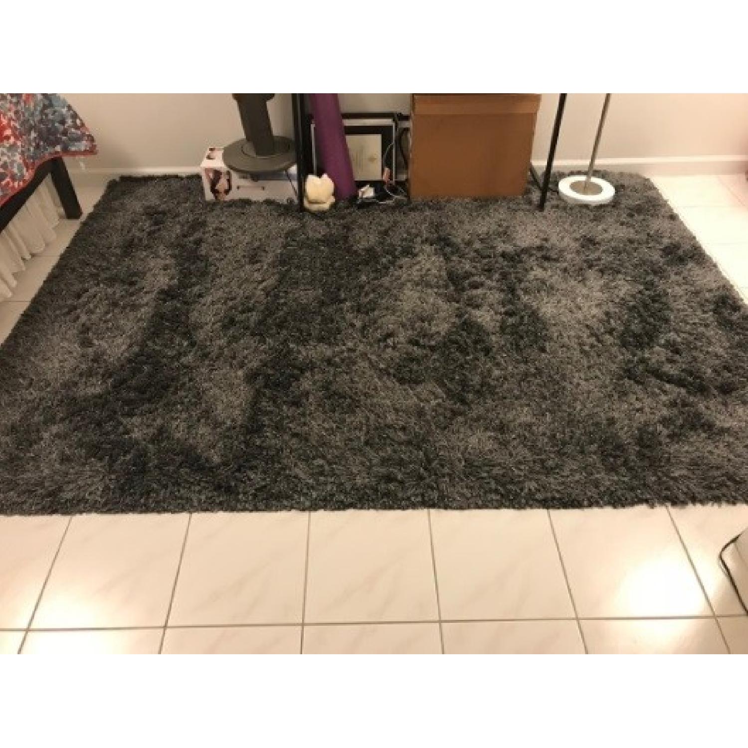 Ikea Gaser High Pile Dark Grey Area Rug - image-1