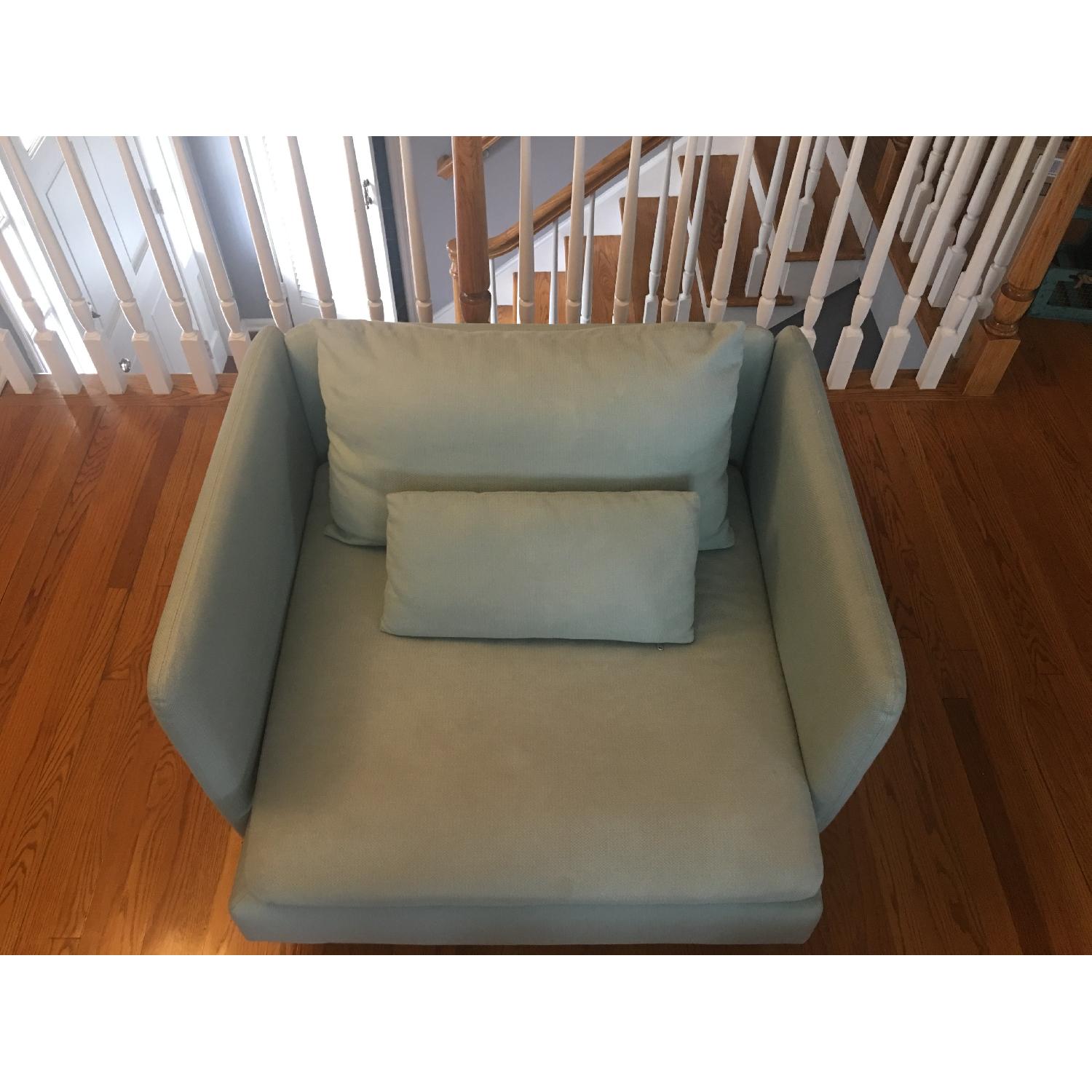 Ikea Soderhamn Armchair in Light Turquoise - AptDeco