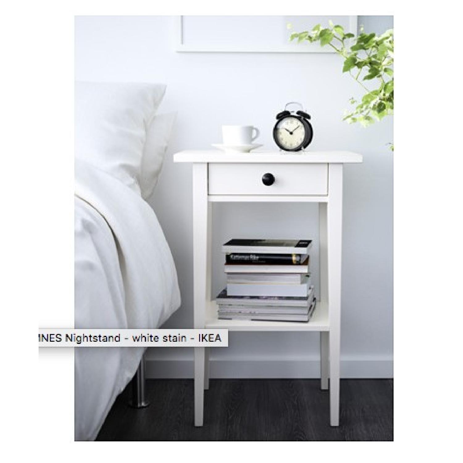Ikea Hemnes Nightstand in White Stain - image-3