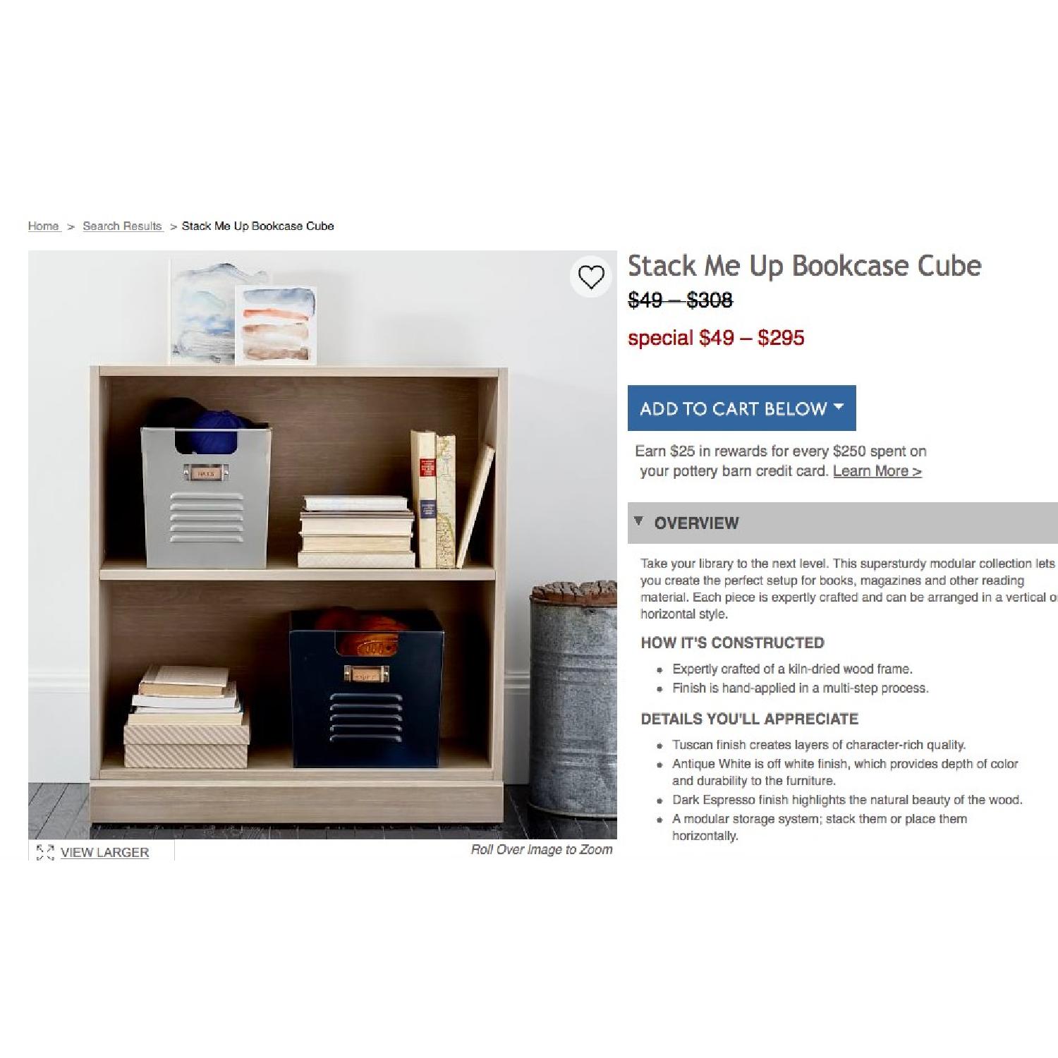 Pottery Barn Stack Me Up Bookcase w/ Base - AptDeco