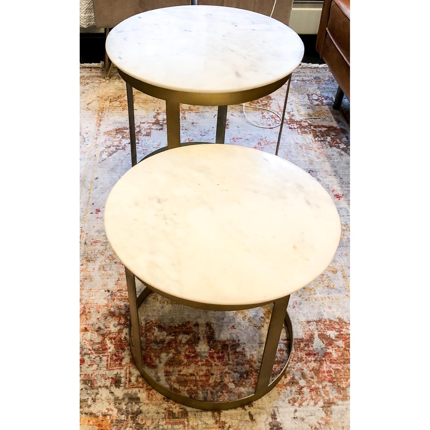 Marble & Gold Nesting Coffee/Side Tables AptDeco