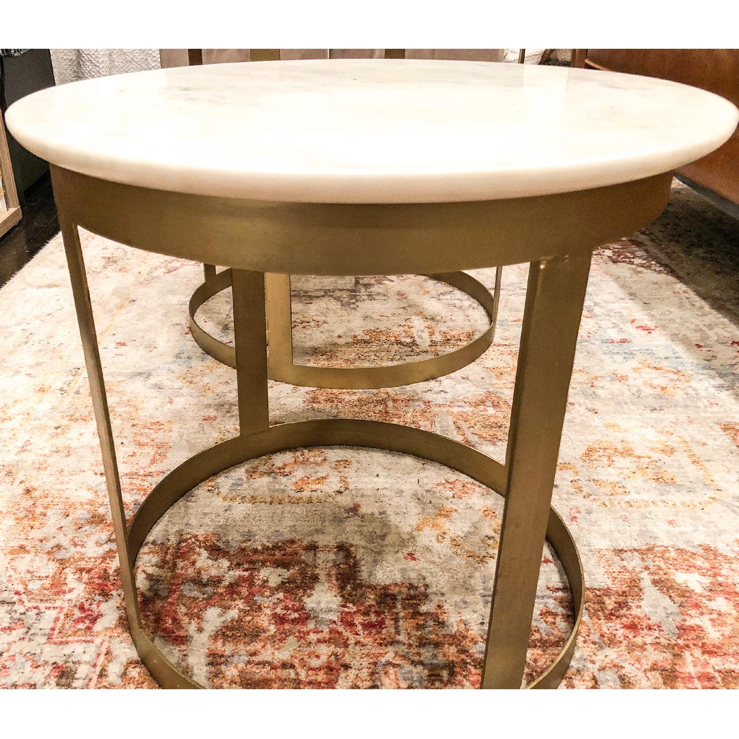 Marble & Gold Nesting Coffee/Side Tables - image-4