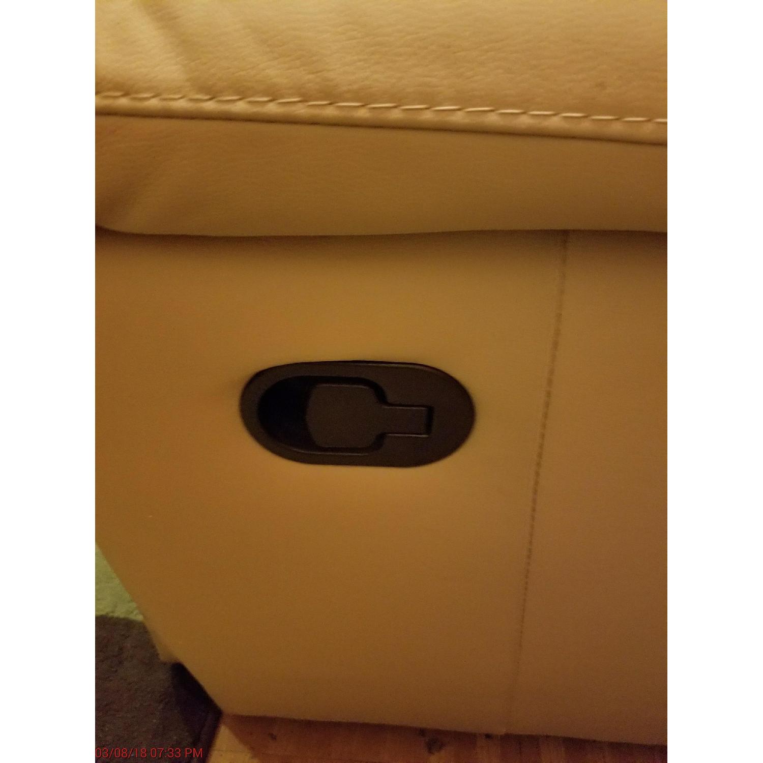 Levitz DeCoro Leather Reclining Sofa - image-4