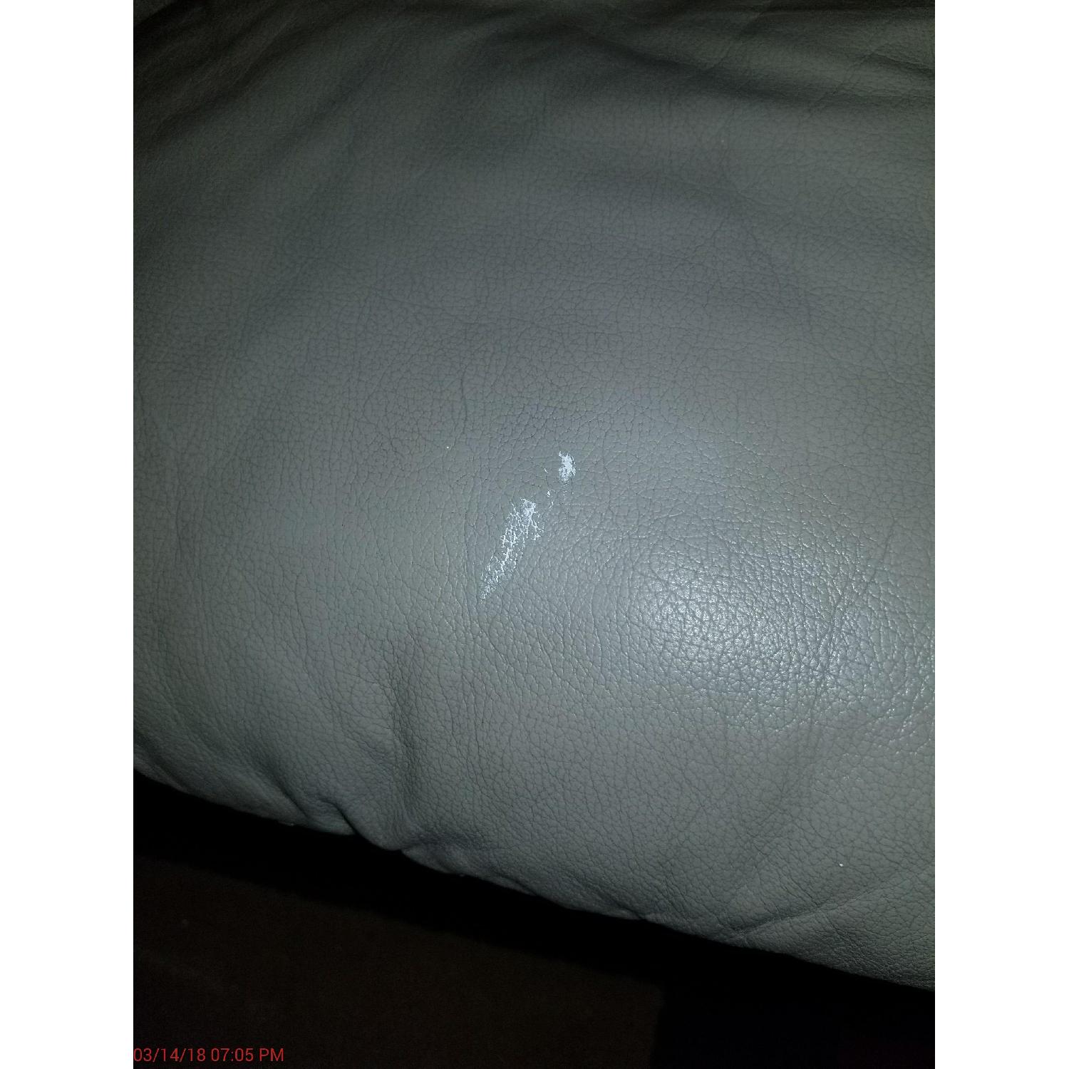 Levitz DeCoro Leather Reclining Sofa - image-5