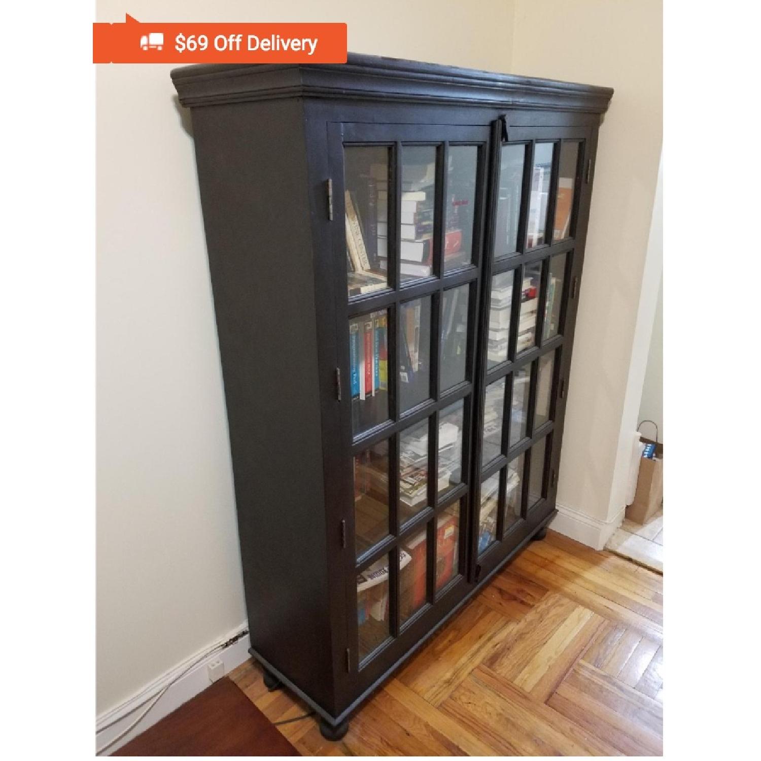 Crate & Barrel 4-Shelves Faulkner Library Cabinet - image-1