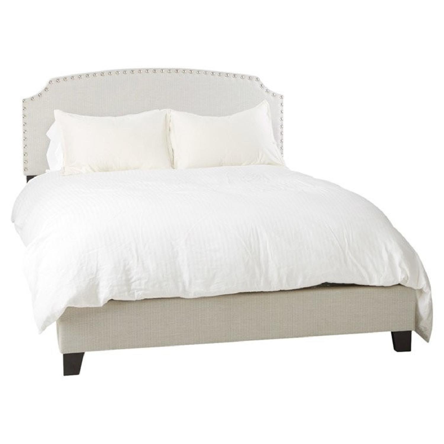 Lark Manor Upholstered Platform Full Bed Frame w/ Headboard - image-2