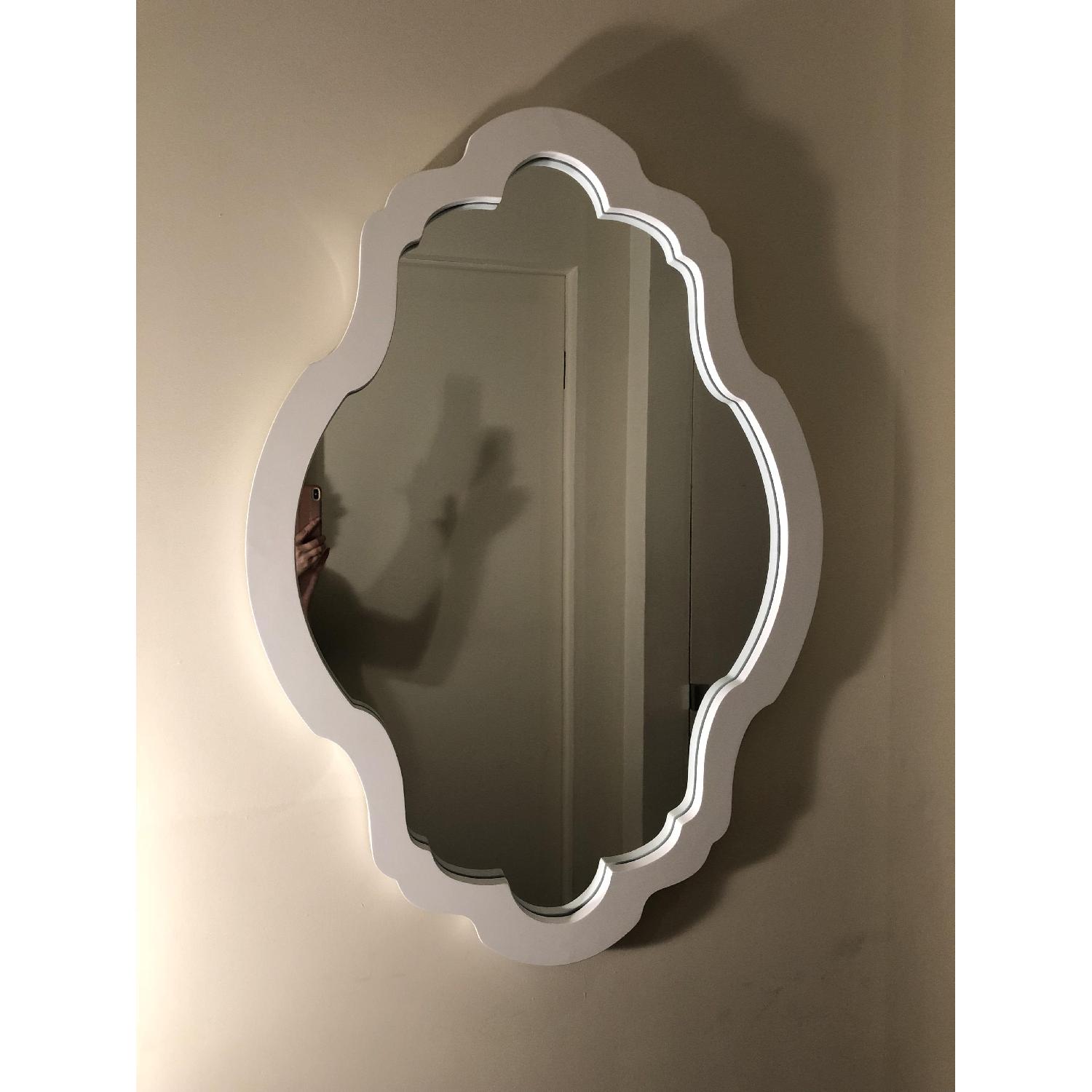 Jonathan Adler White Rococo Mirror - image-1
