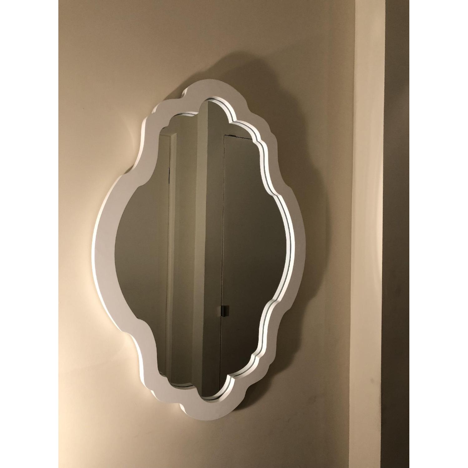Jonathan Adler White Rococo Mirror - image-2
