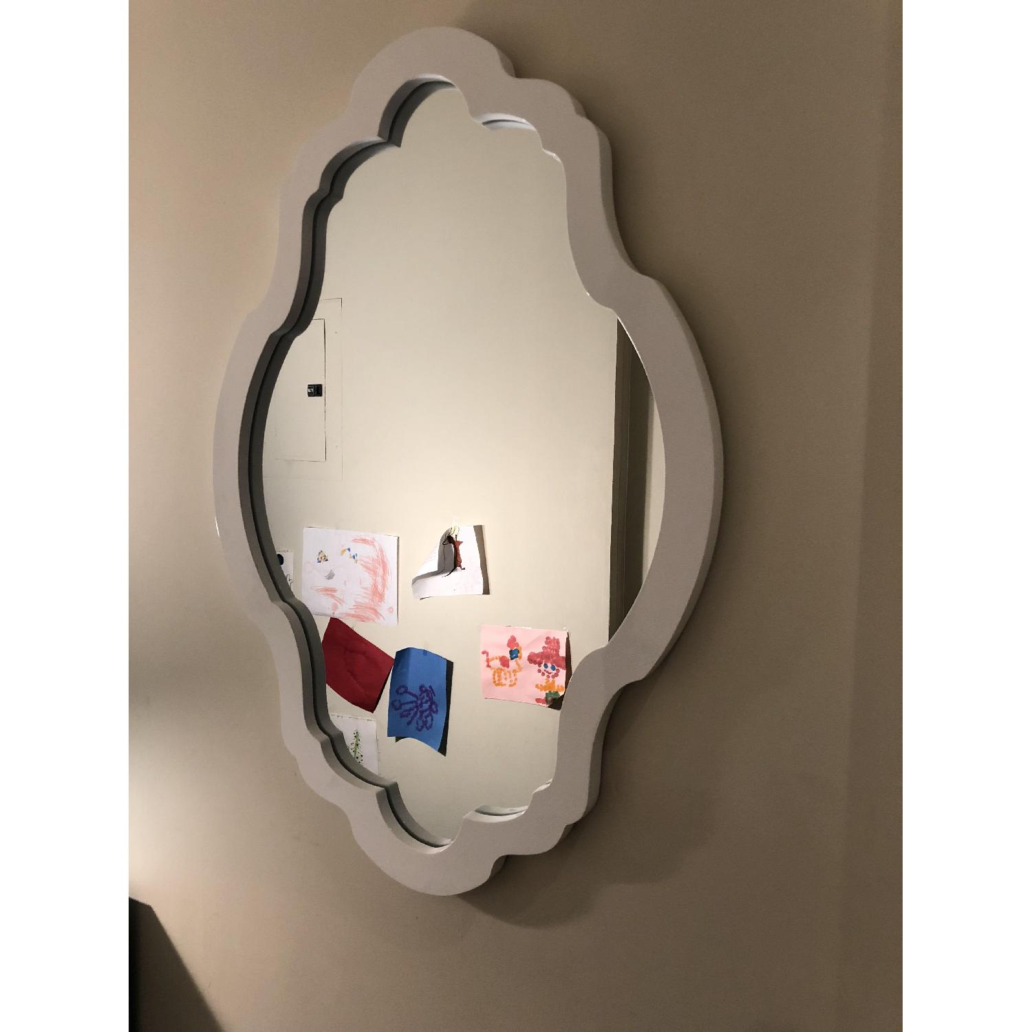 Jonathan Adler White Rococo Mirror - image-3