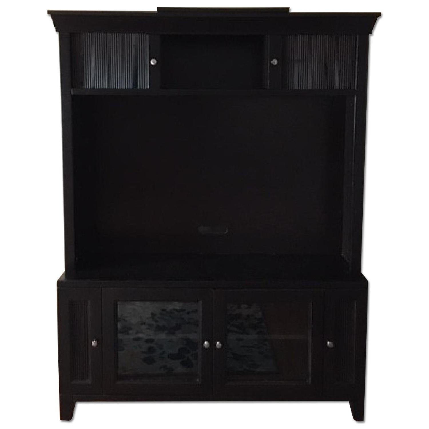 Soho Dark Brown Entertainment Center AptDeco
