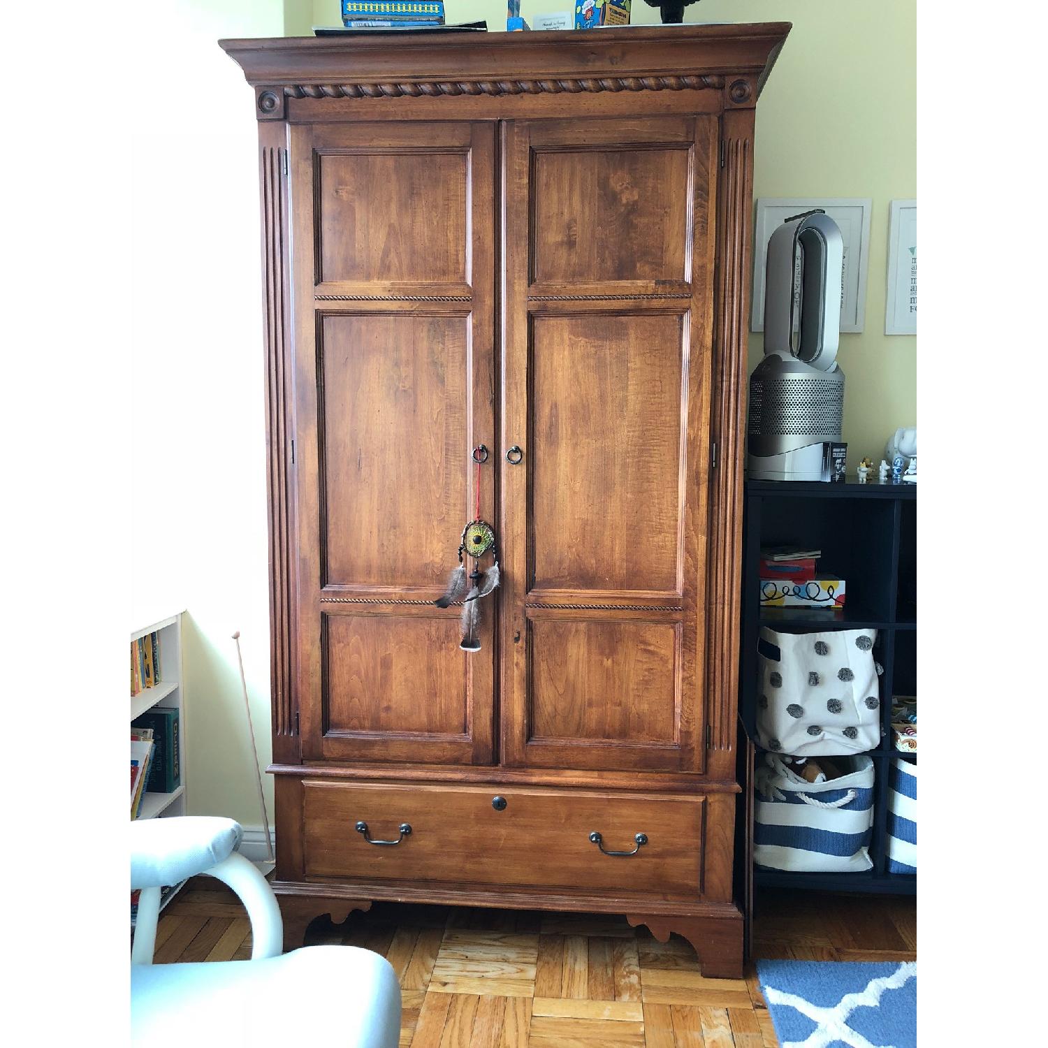 Ethan Allen Maple Armoire/Wardrobe - image-1