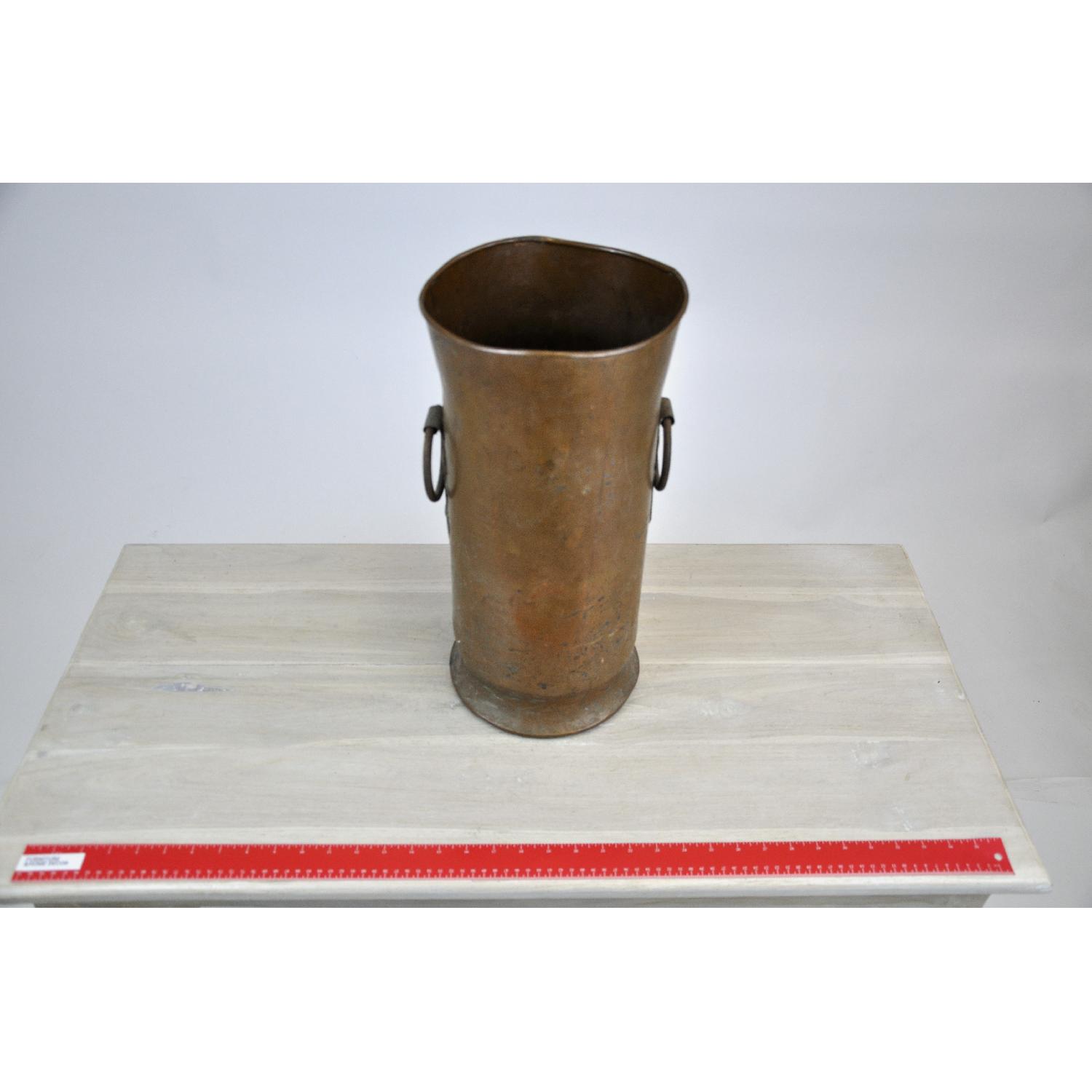 Antique Handmade French Copper Umbrella Holder AptDeco