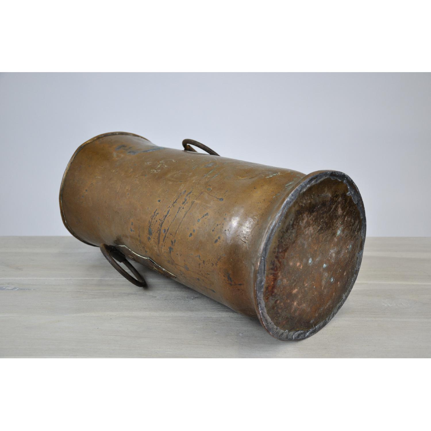 Antique Handmade French Copper Umbrella Holder AptDeco