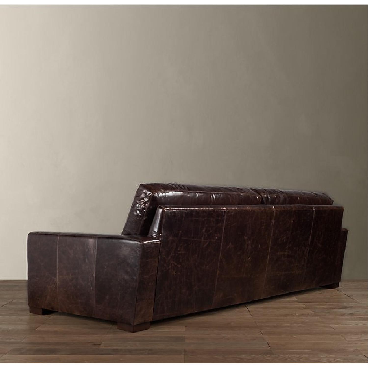 Restoration Hardware Maxwell Leather Sofa - image-2