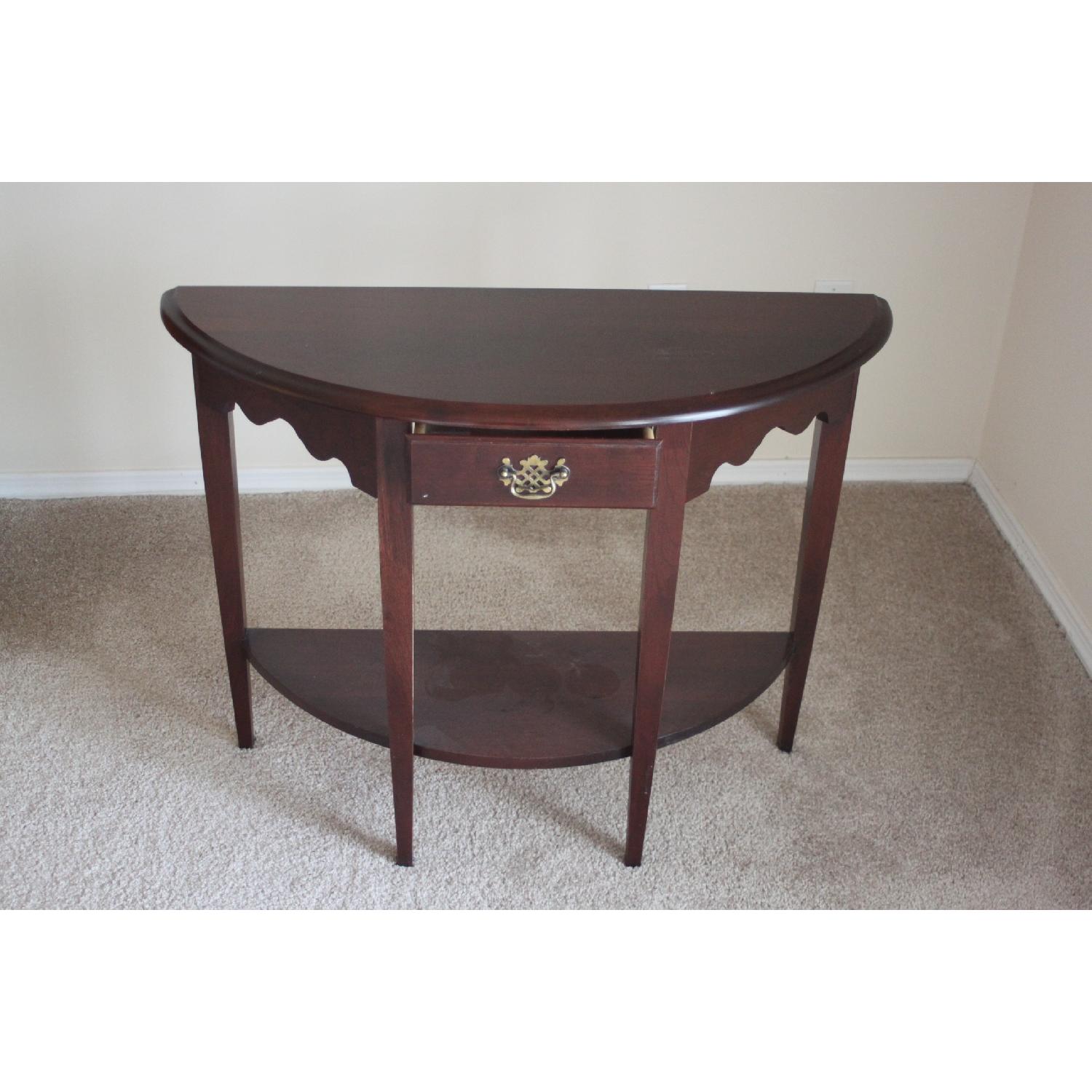 Curved Cherrywood Console Table - image-1