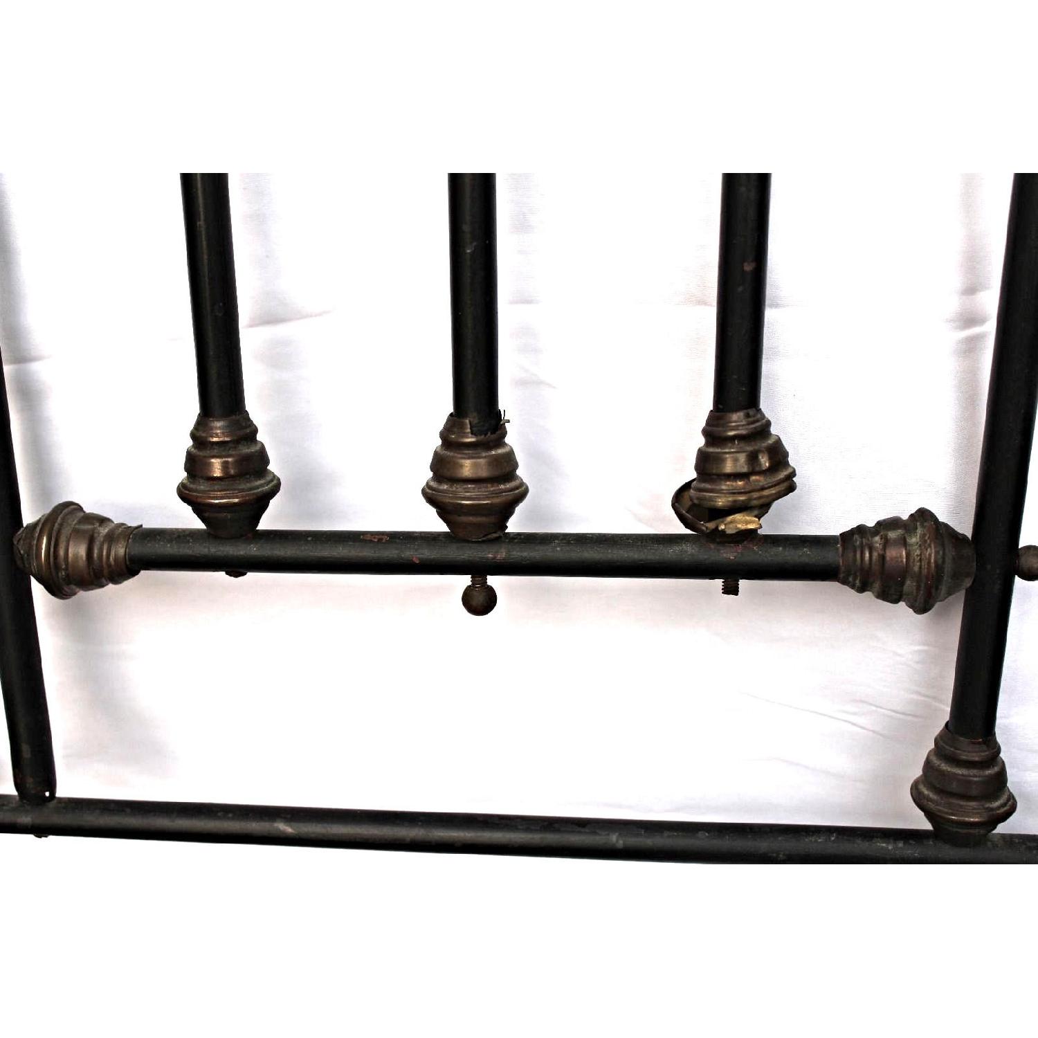 Milo Baughmagn Brass Mounted Iron Twin Bed w/ Headboard - image-4