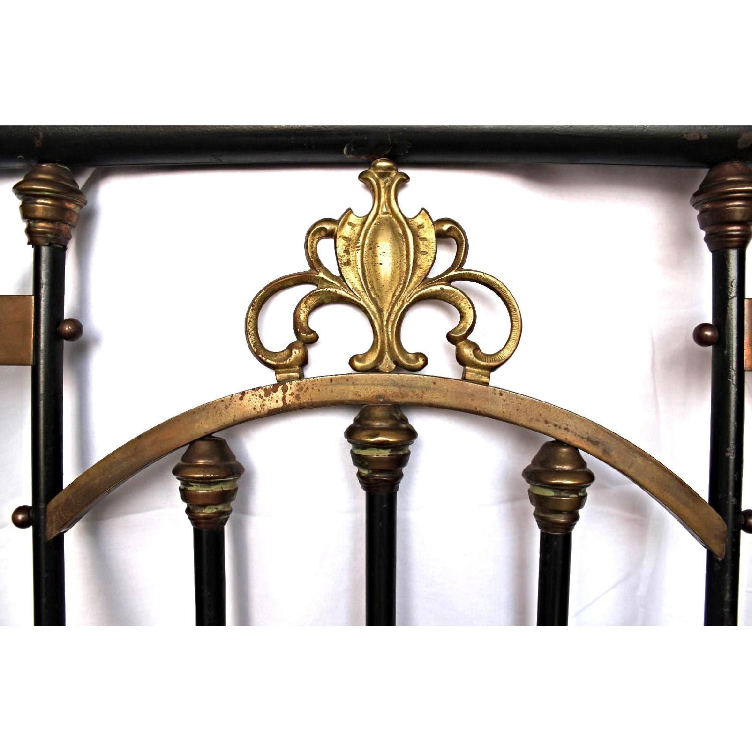 Milo Baughmagn Brass Mounted Iron Twin Bed w/ Headboard - image-7