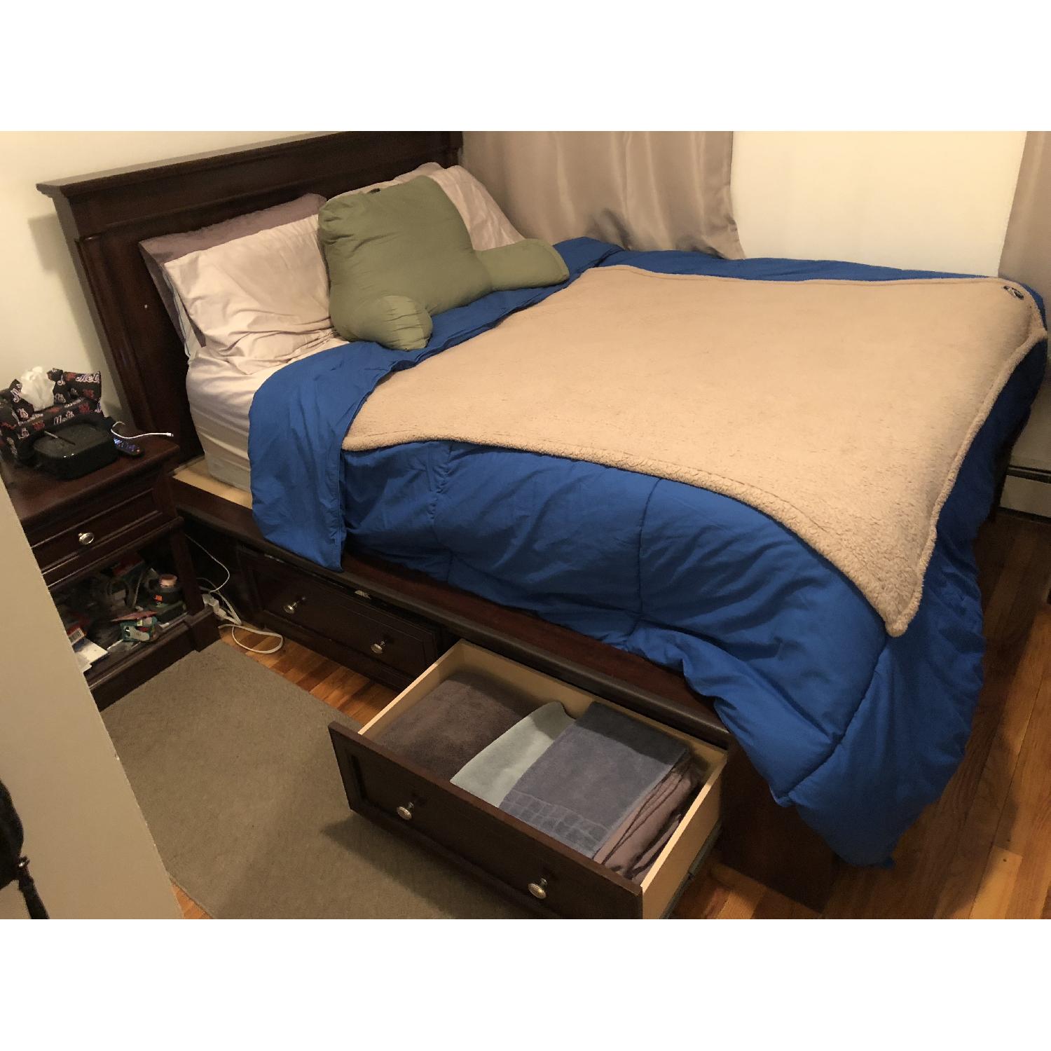 Sauder Palladia Queen Size Platform Bed w/ Headboard - image-2