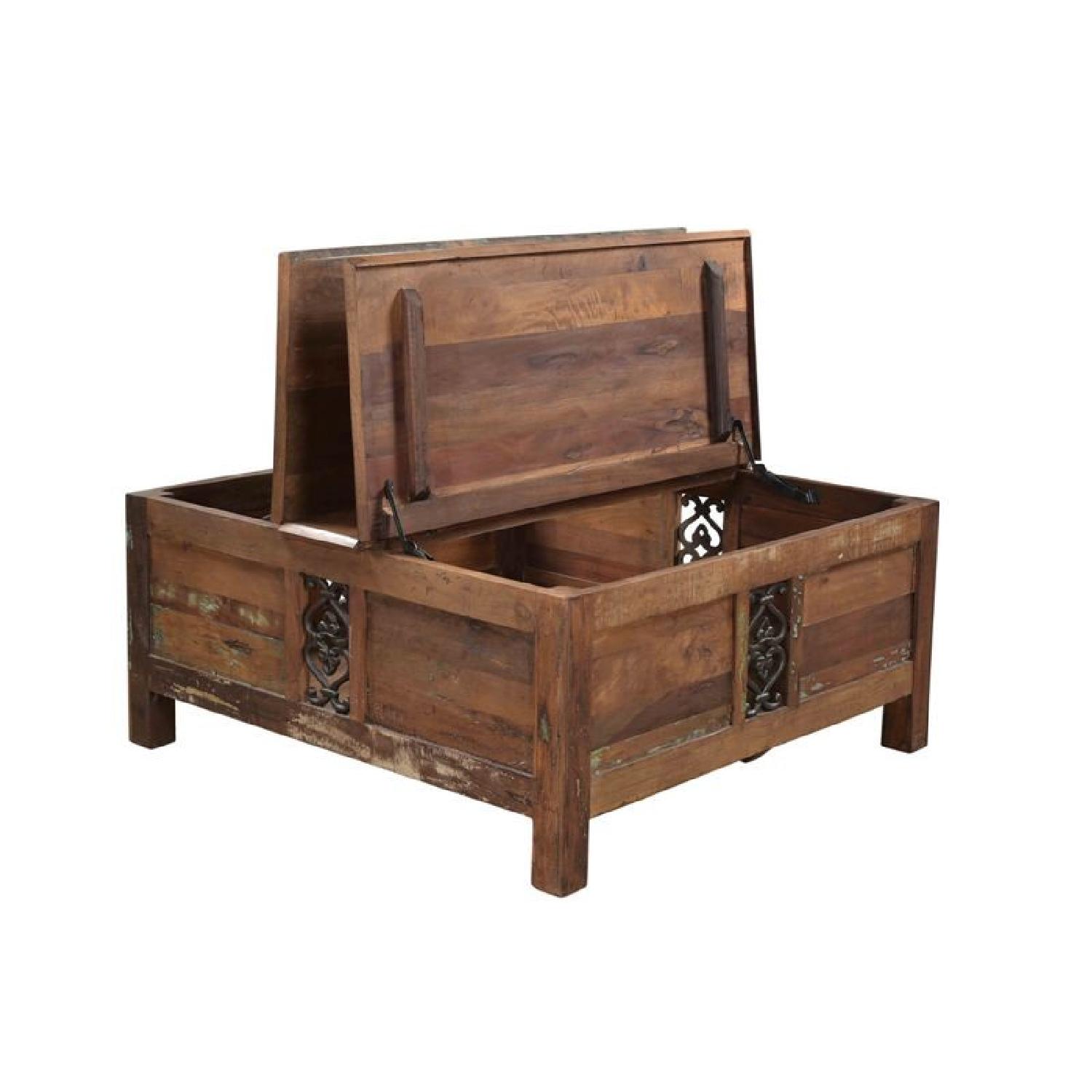 Reclaimed Wood Center Table w/ Storage - image-5