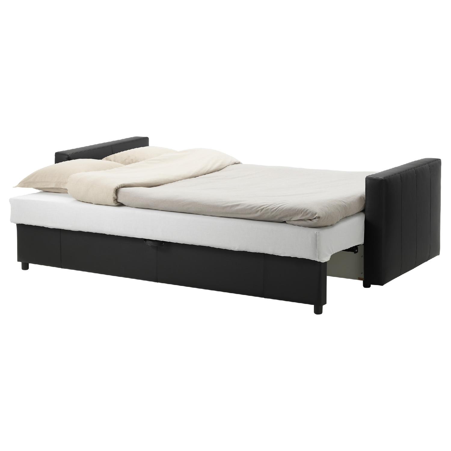 Ikea Friheten Sleeper Sofa in Bomstad Black - image-2