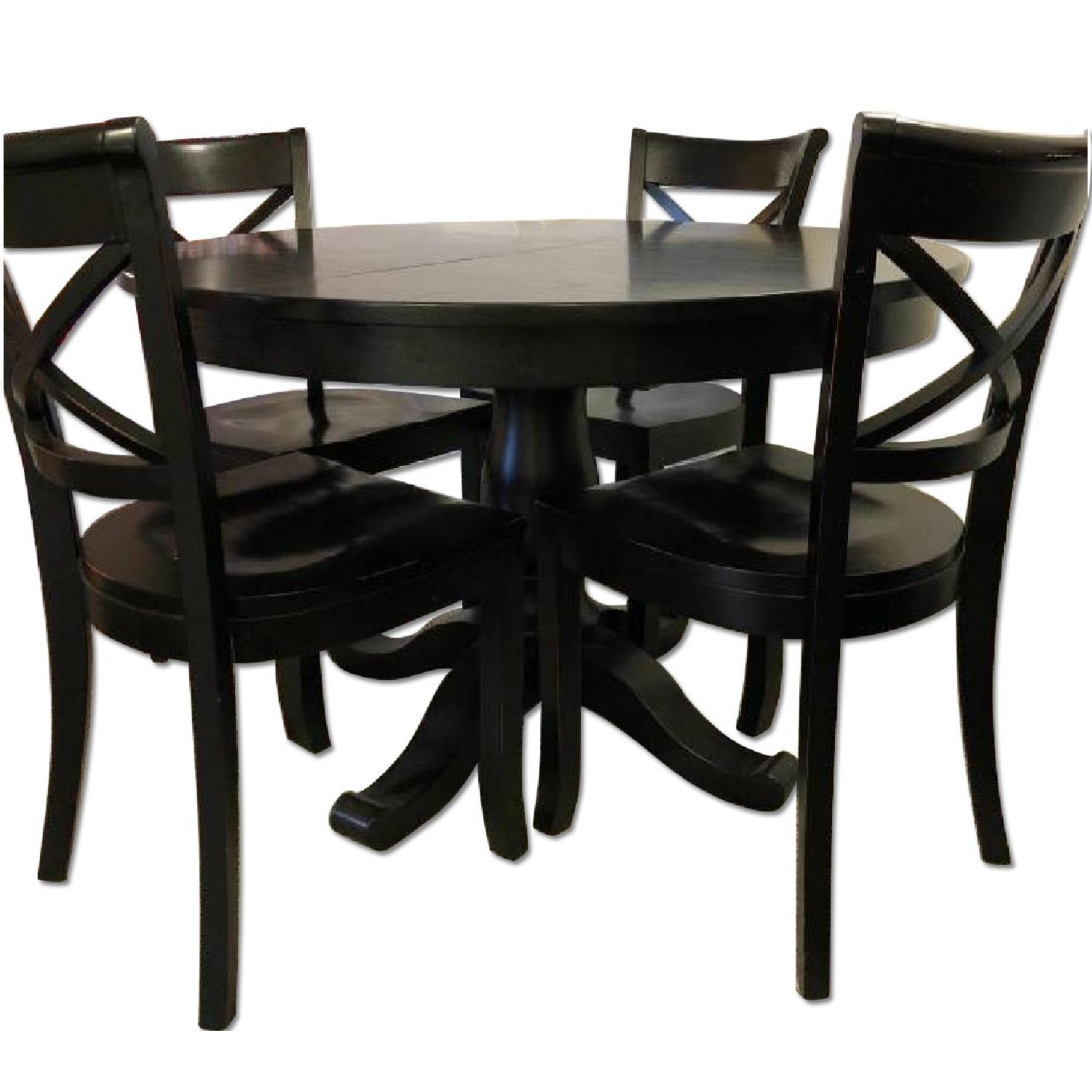 Crate & Barrel Dining Table w/ 4 Chairs - image-0
