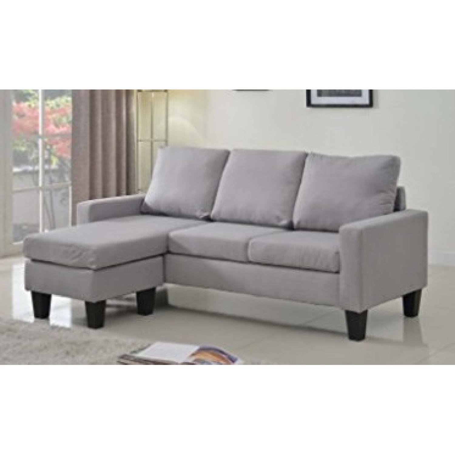 Home Life Light Gray Sectional Sofa w/ Reversible Chaise - image-1