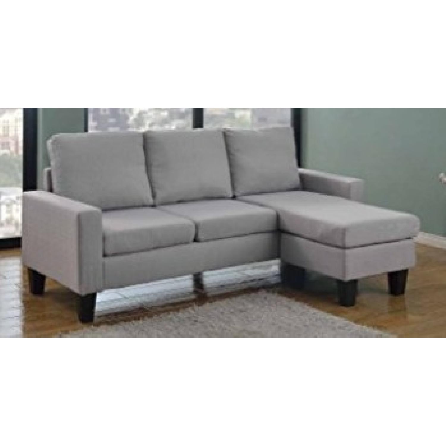 Home Life Light Gray Sectional Sofa w/ Reversible Chaise - image-2