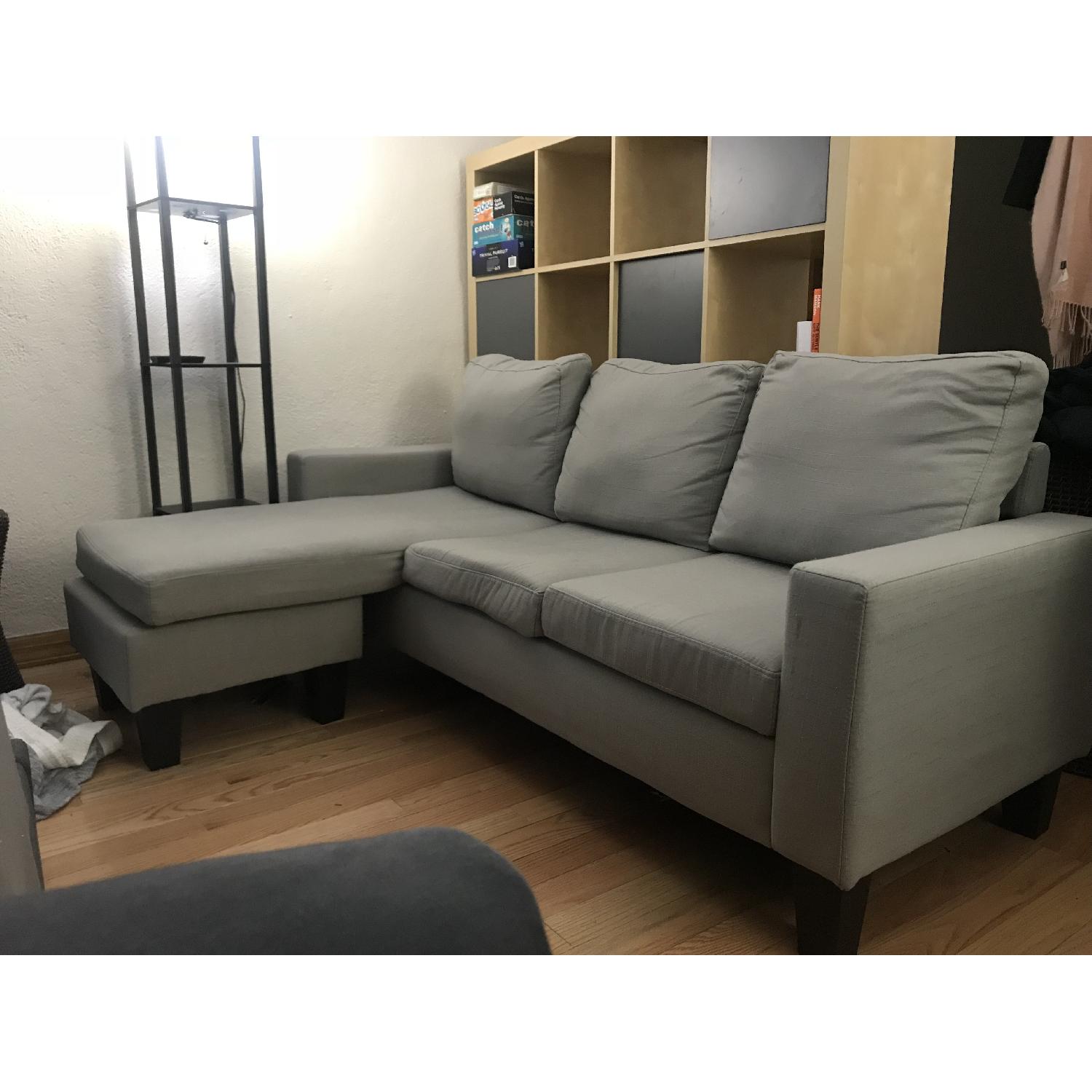 Home Life Light Gray Sectional Sofa w/ Reversible Chaise - image-3