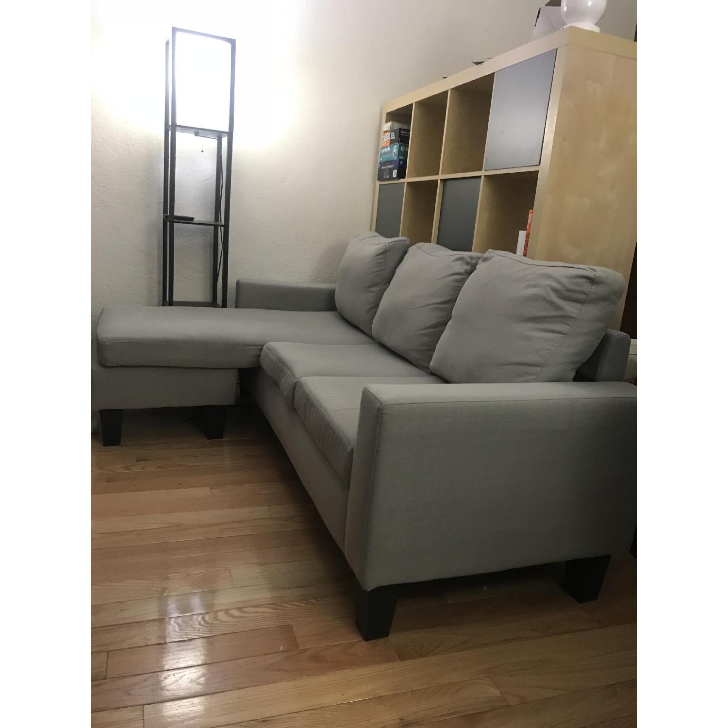 Home Life Light Gray Sectional Sofa w/ Reversible Chaise - image-4