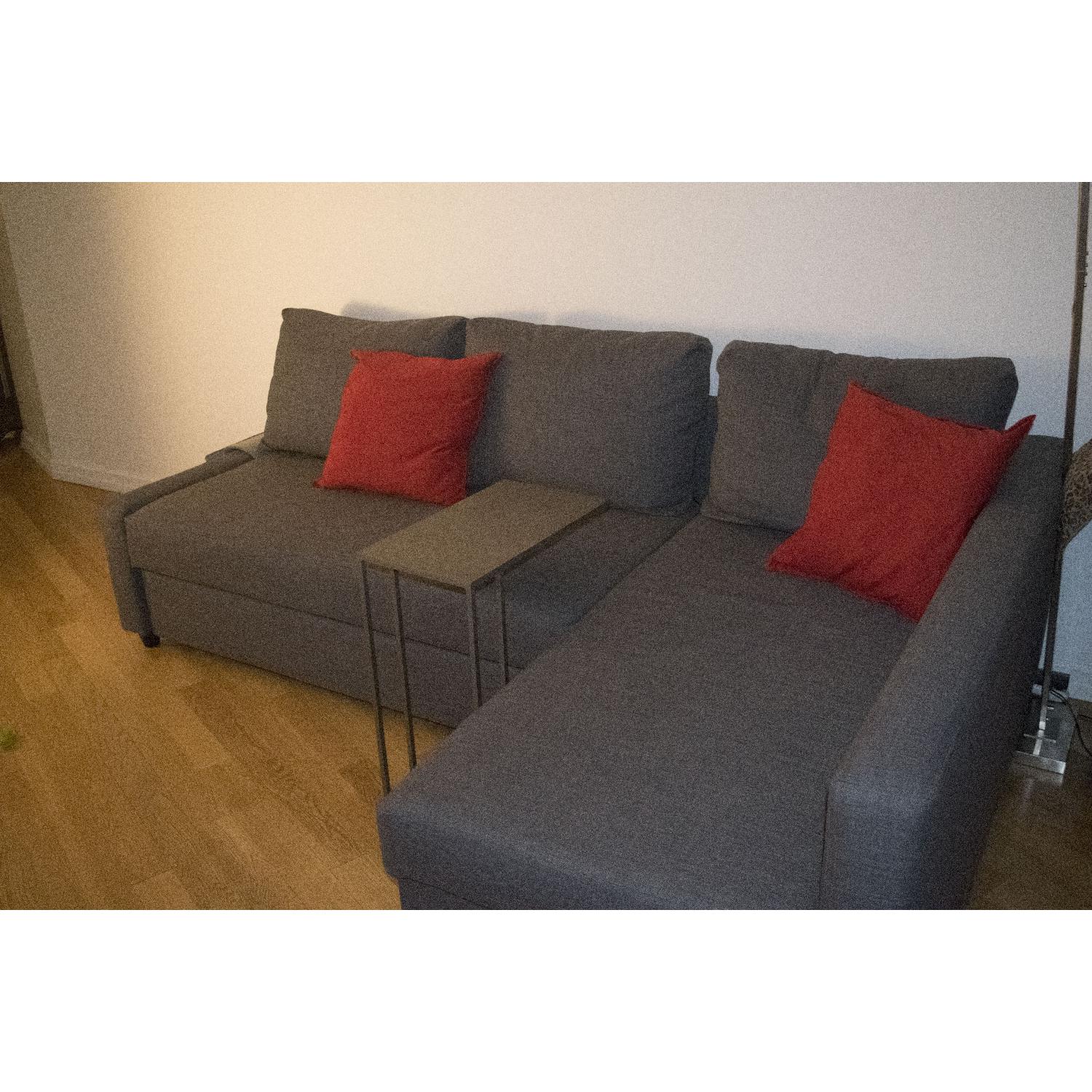 Ikea Friheten Sleeper Sectional in Skiftebo Dark Gray - image-1
