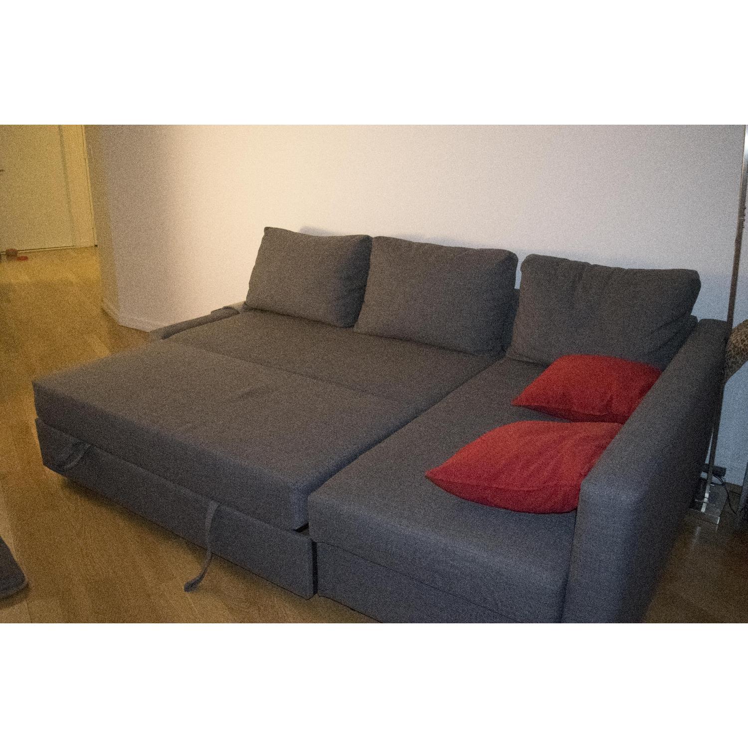 Ikea Friheten Sleeper Sectional in Skiftebo Dark Gray - image-2
