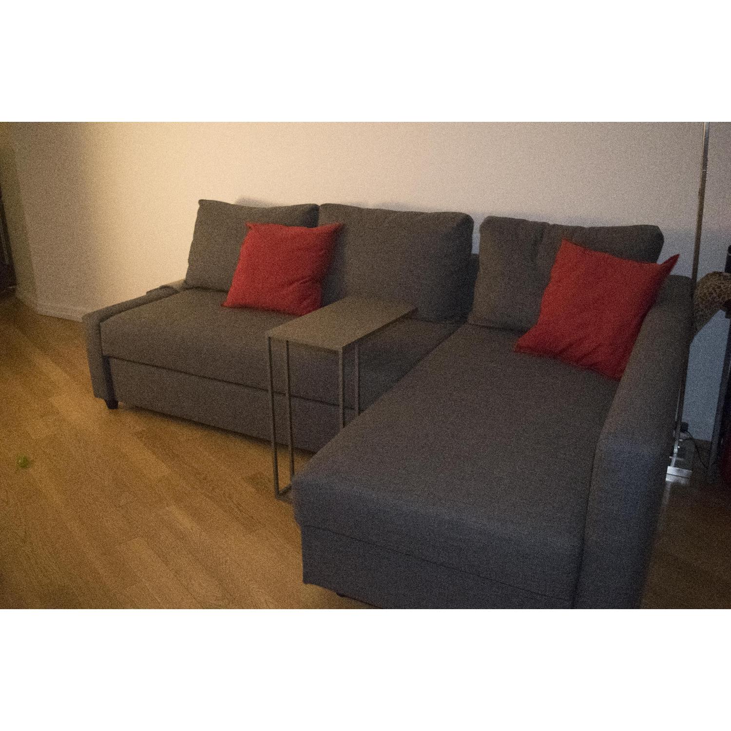 Ikea Friheten Sleeper Sectional in Skiftebo Dark Gray - image-3