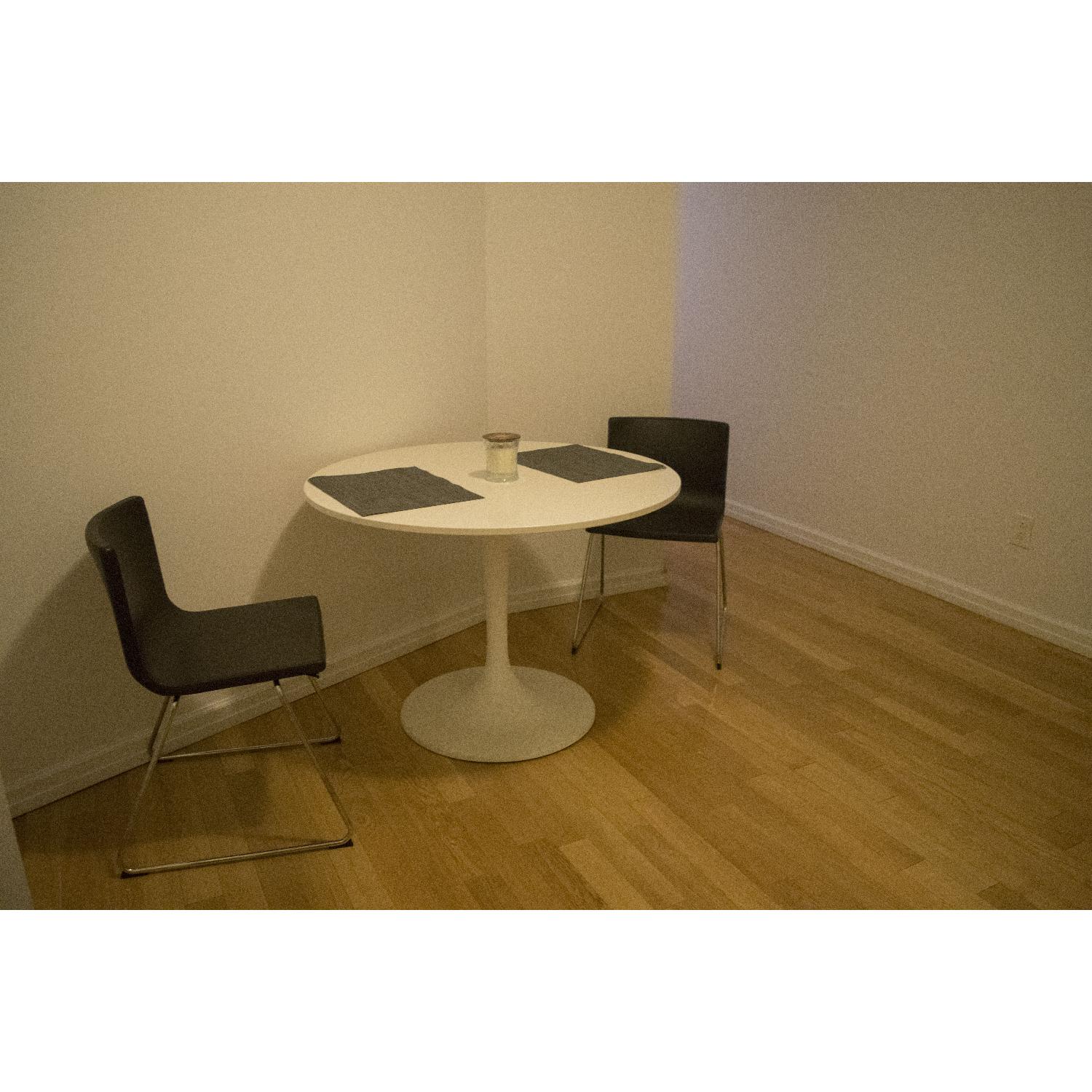 Ikea Docksta White Round Dining Table AptDeco